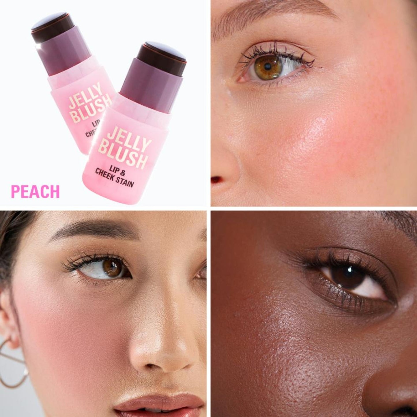 Makeup Revolution Jelly Blush Stick Lip and Cheek Stain - Peach Orange