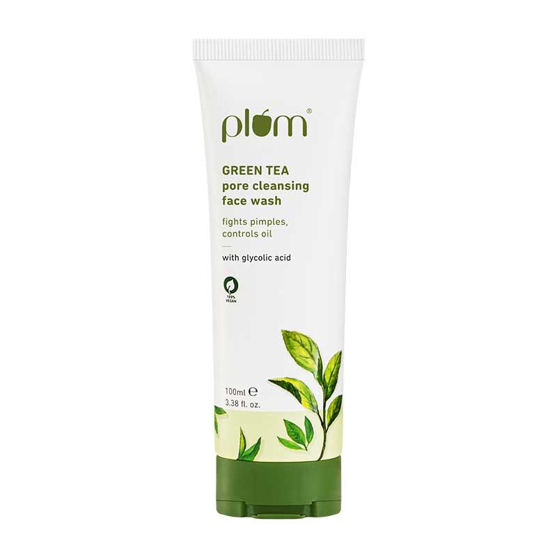 Plum Green Tea Pore Cleansing Face Wash With Glycolic Acid - Fights Acne & Oil For Clear Skin - Indyancart