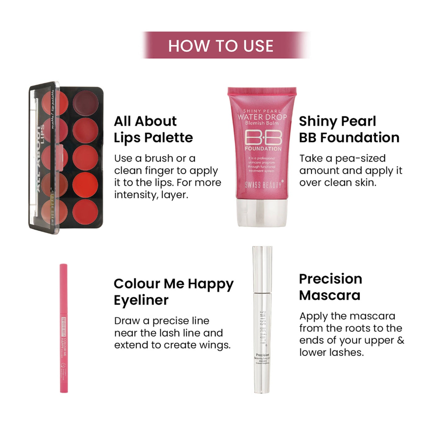 Swiss Beauty First Love Day - Night Makeup Kit