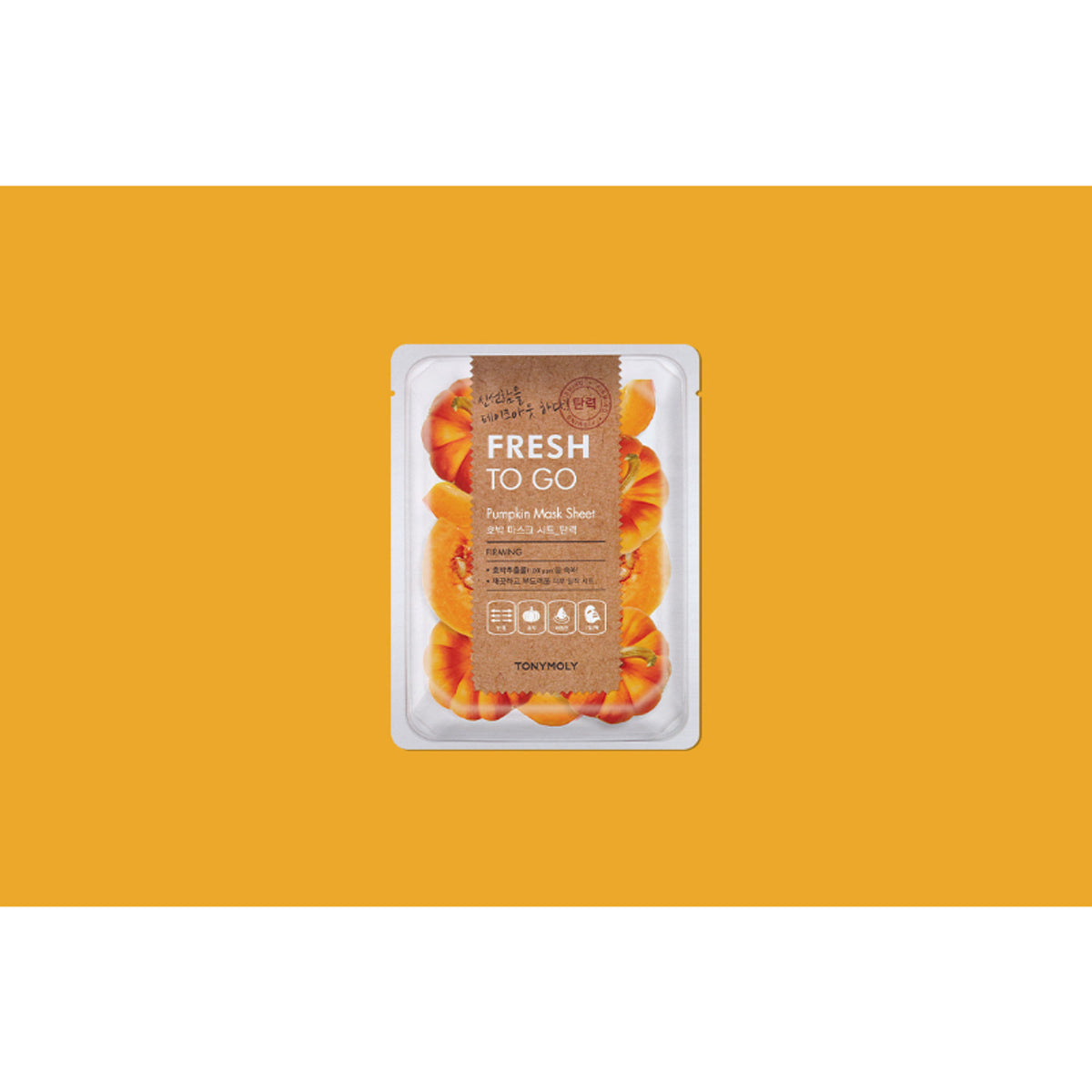 TONYMOLY Korean Fresh To Go Face Sheet Mask - Pumpkin
