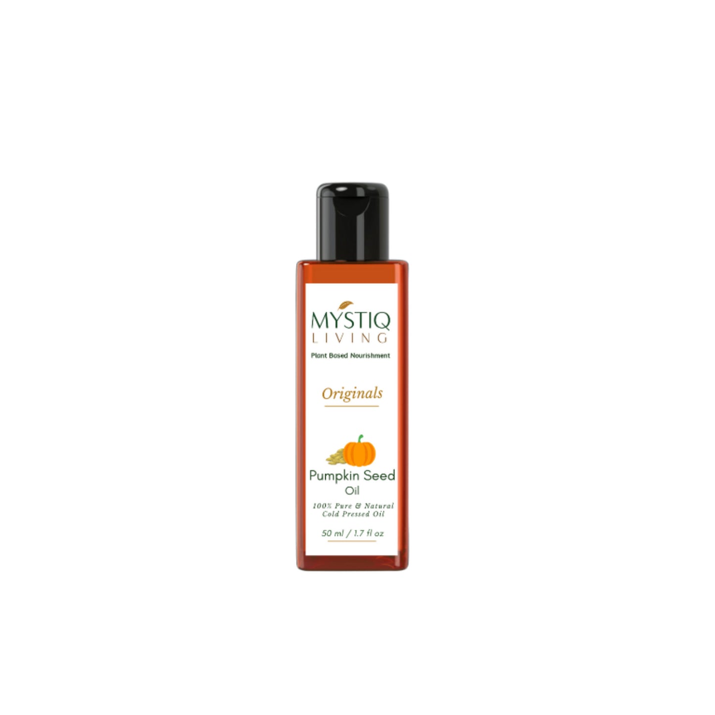 Mystiq Living Pumpkin Seed Oil For Hair Growth, 100% Pure Cold Pressed Oil for Hair, Face & Skin