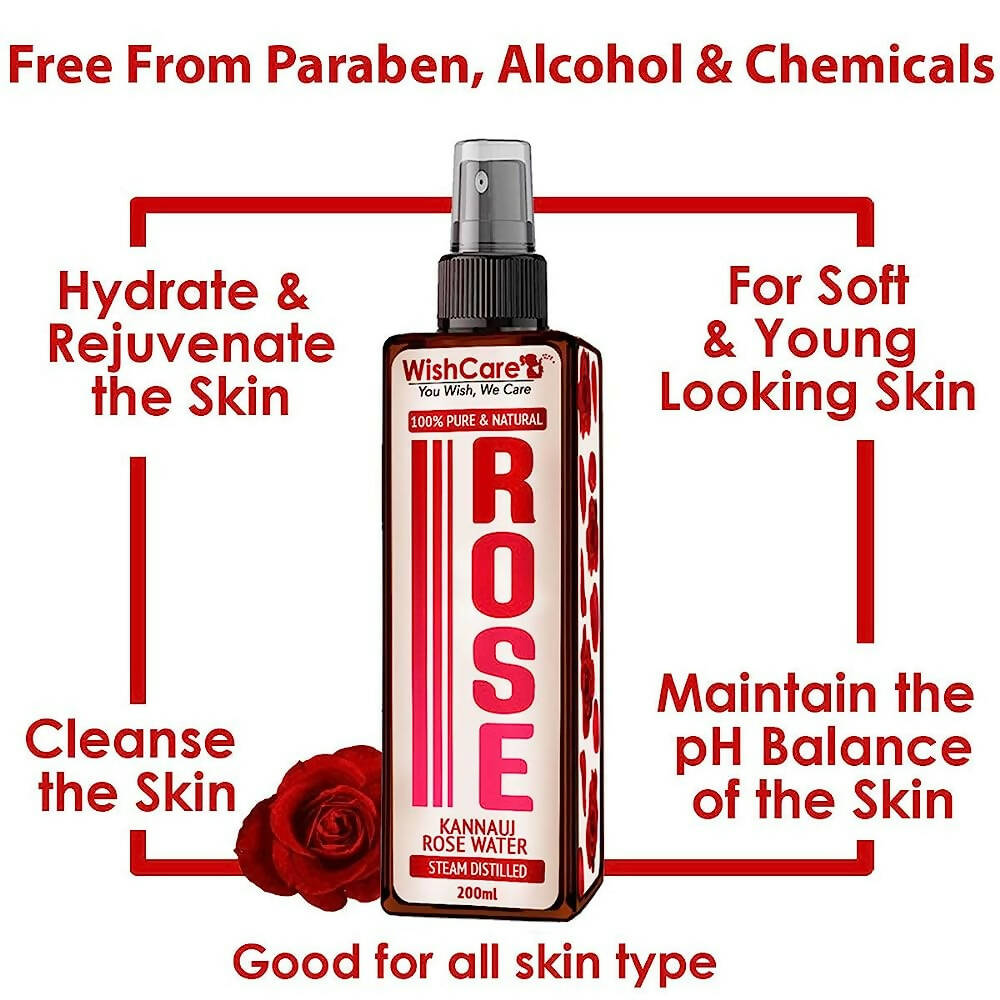 Wishcare 100% Pure & Natural Rose Water - Indyancart