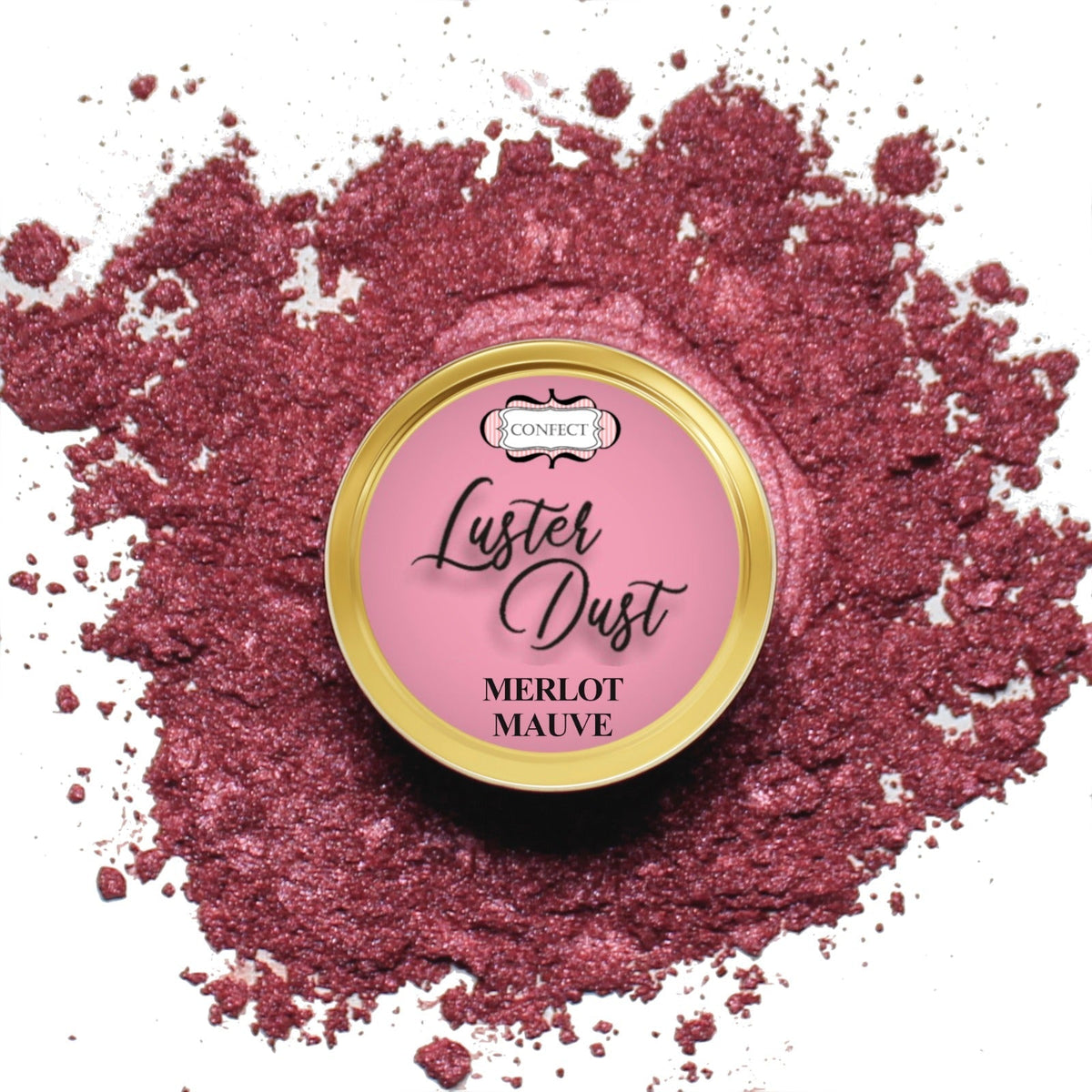 Confect Edible Luster Dust – Pack of 5 | Sangria Red, Mauve, Cherry Blossom, Two Tone, Wine Red |