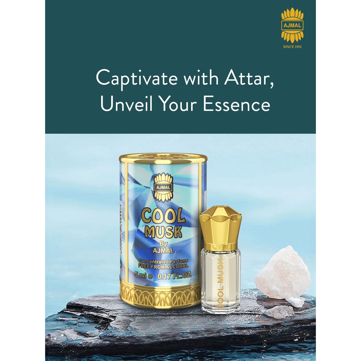 Ajmal India Cool Musk Attar Concentrated Perfume For Her