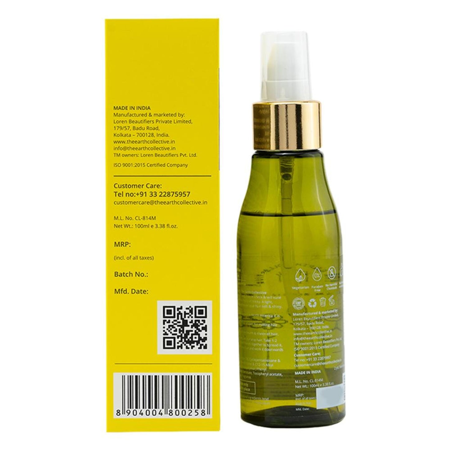 The Earth Collective Hair Serum, Anti-frizz