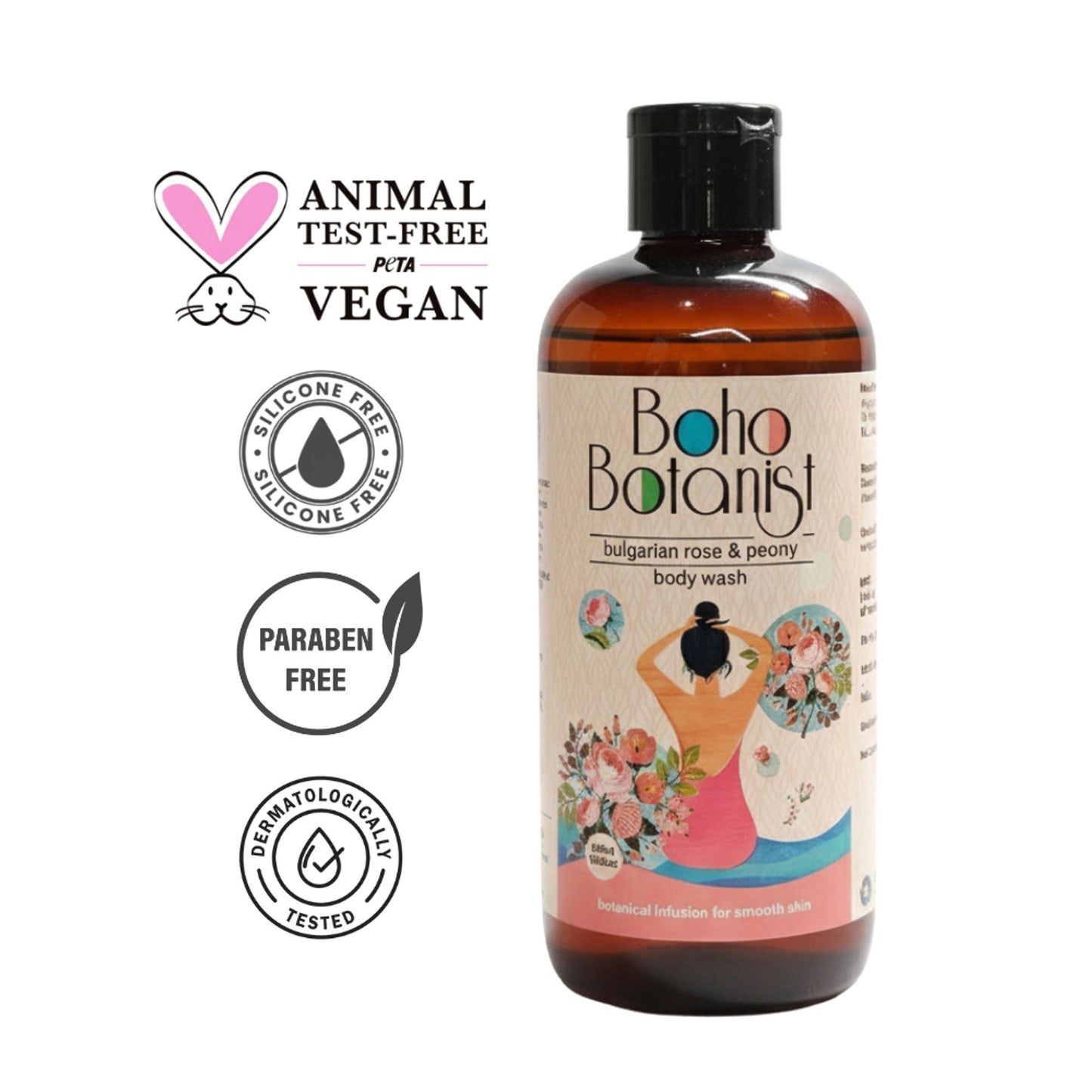 Boho Botanist Bulgarian Rose & Peony Body Wash