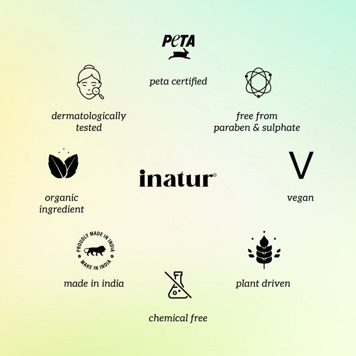 Inatur Sesame Oil bottle, 100% pure cold-pressed organic sesame oil for skin and hair care, with a clear label and golden oil visible.