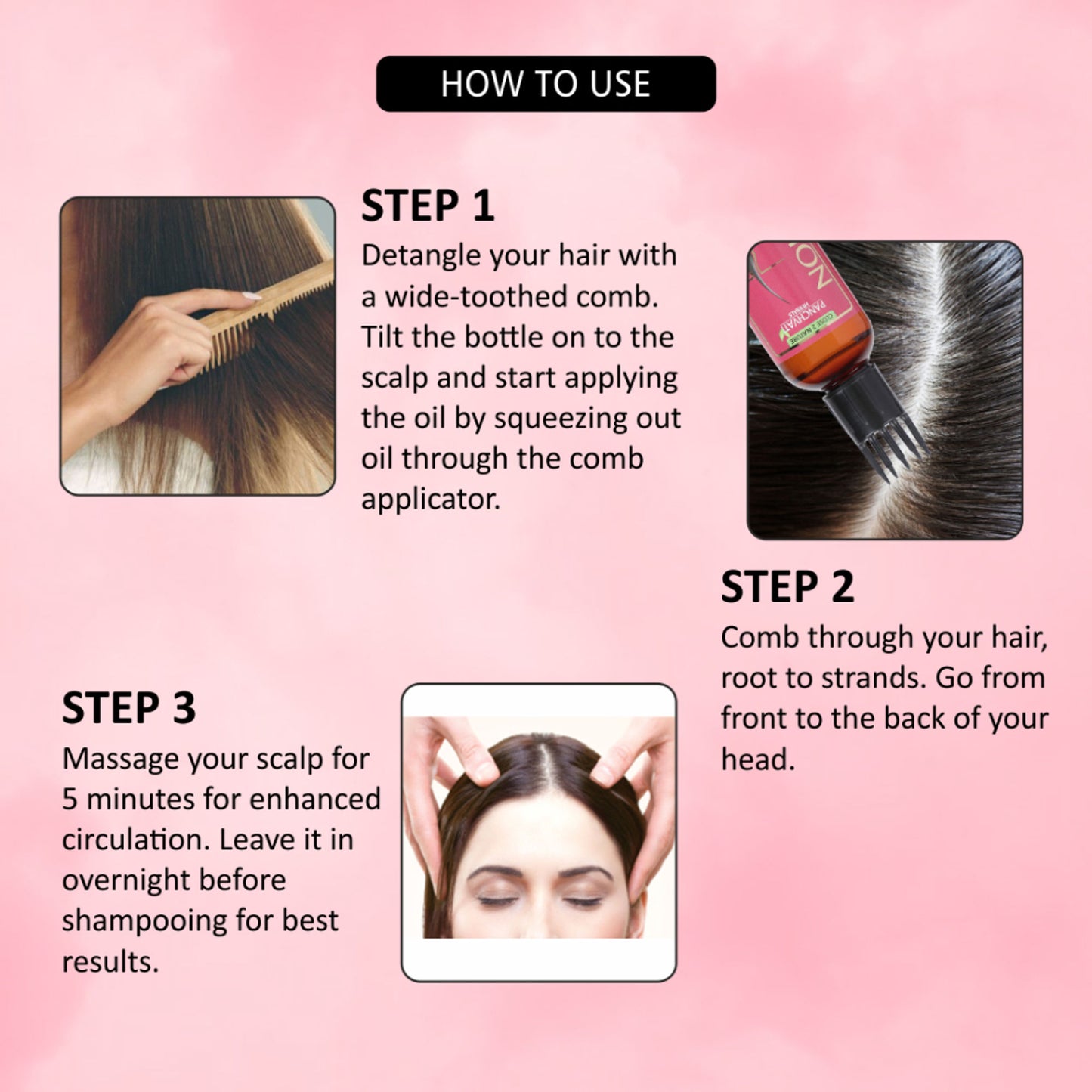 Panchvati Herbals Onion Oil with Comb Applicator