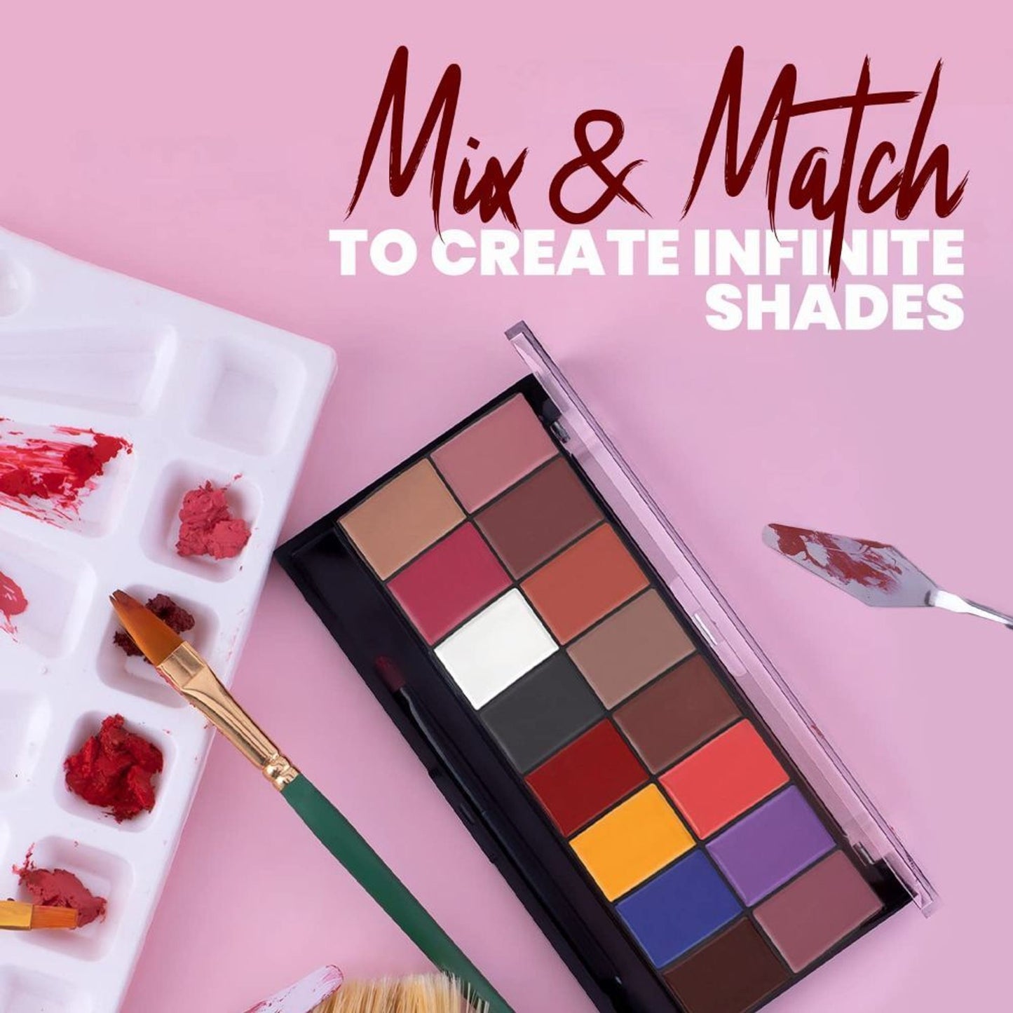 MARS Infinity Lip Palette with Spatula cum Applicator - 01 Multicolor