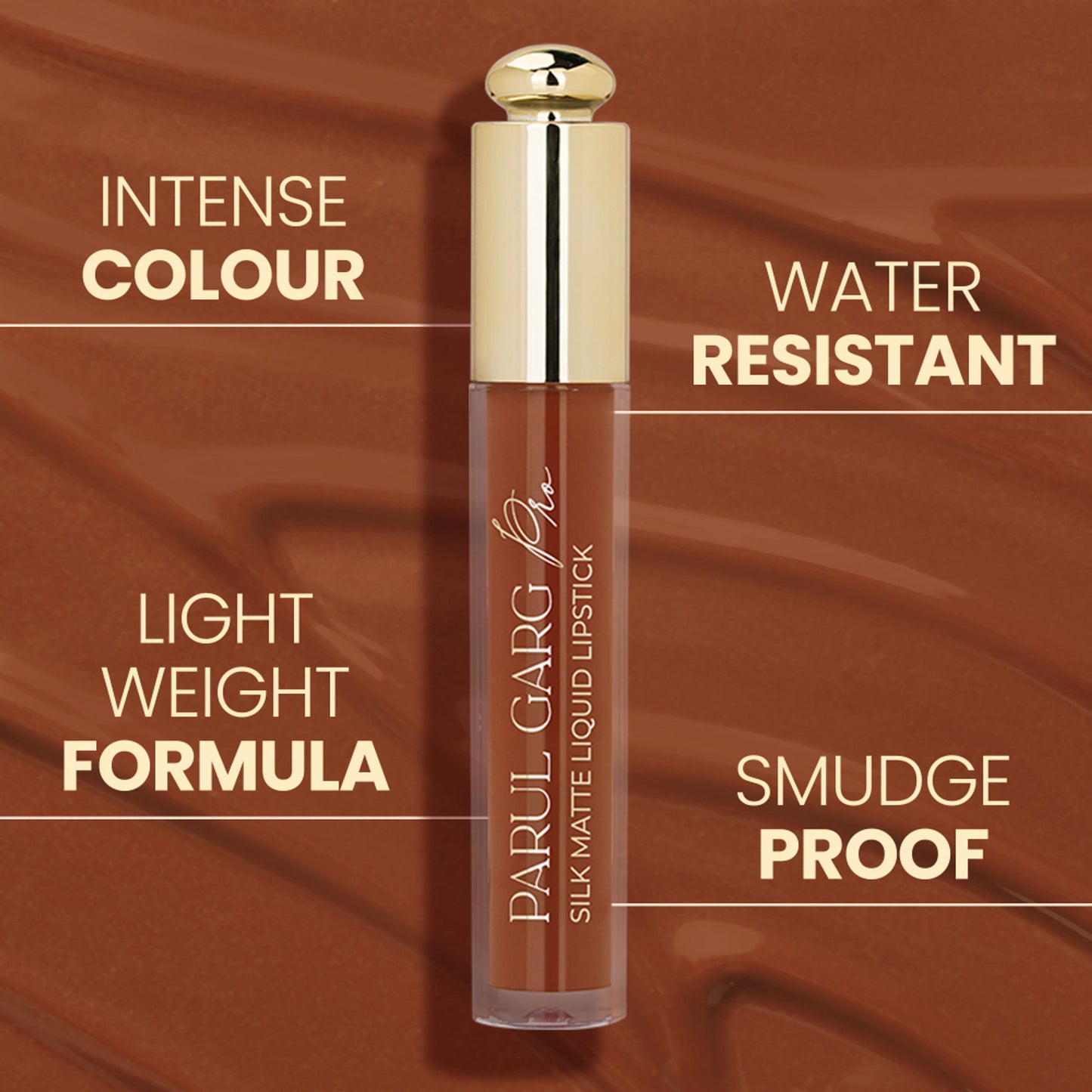 Parul Garg Beauty Silk Matte Liquid Lipstick, Long Lasting & Transfer-Proof - Chocolate Cosmos 03