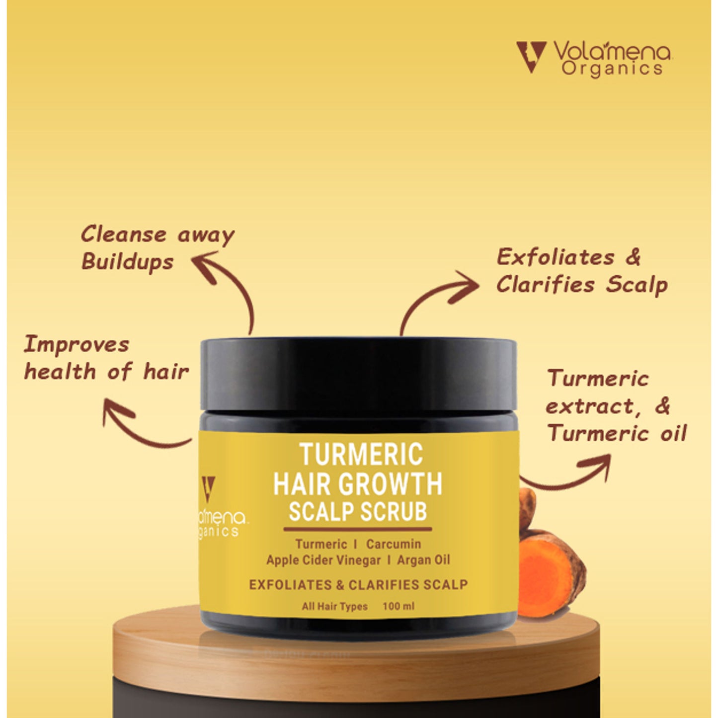 Volamena Turmeric Scalp Scrub