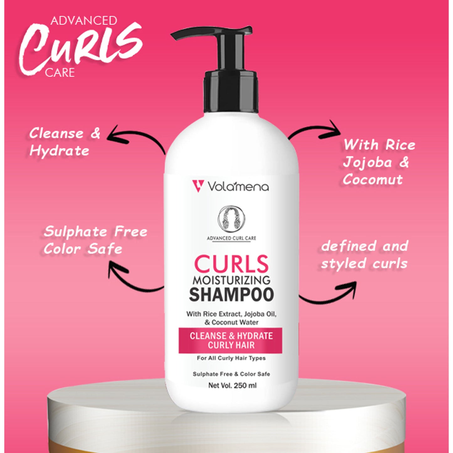 Volamena Curly Hair Moisturizing Shampoo