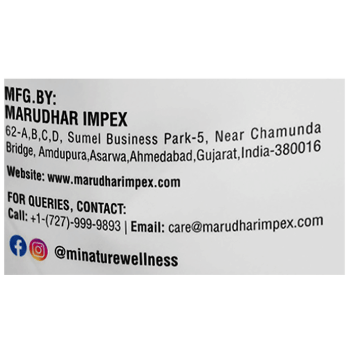 Organic Minature Shatavari powder, an Ayurvedic herbal supplement, shown in a close-up image highlighting the powder's texture.