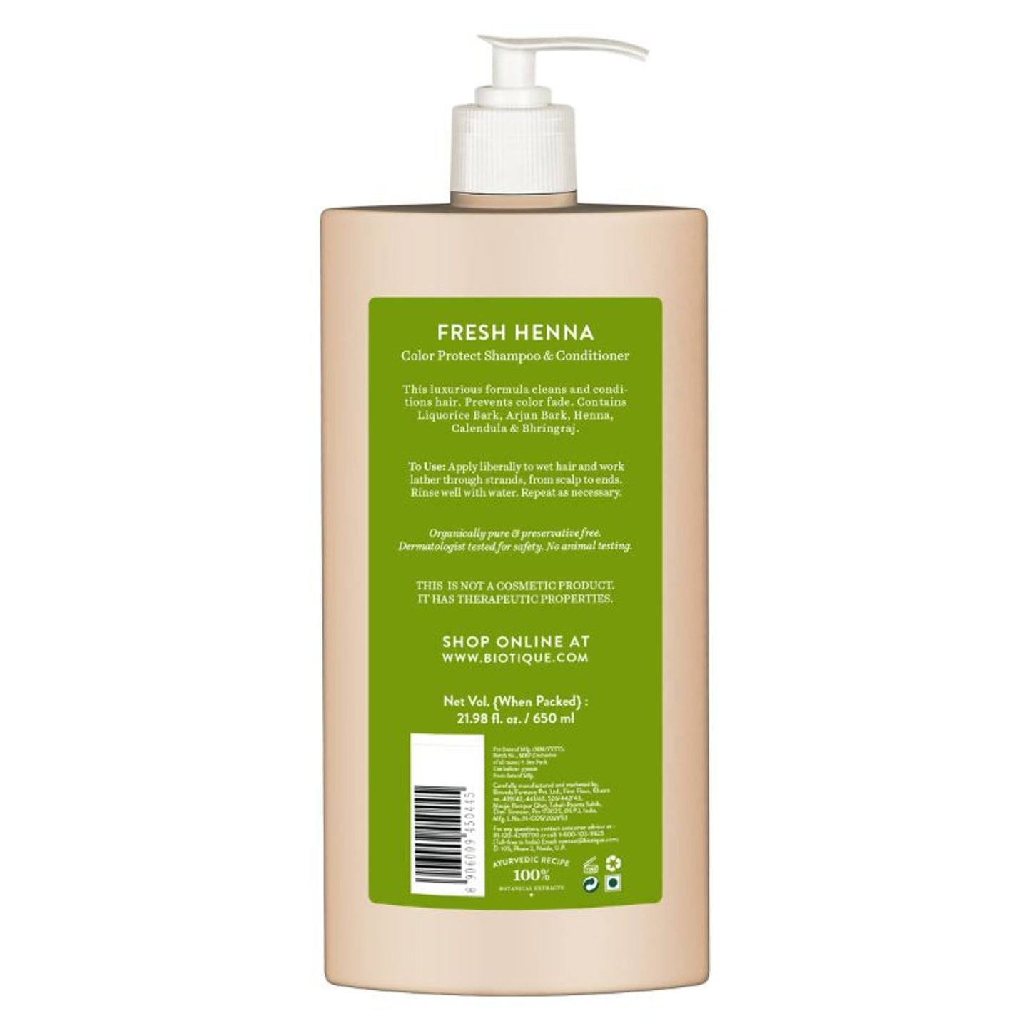Biotique Bio Henna Leaf Fresh Texture Shampoo & Conditioner