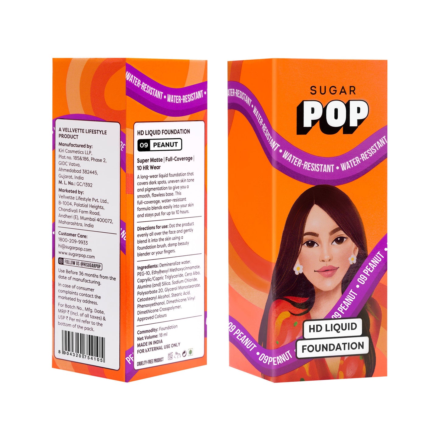 SUGAR POP HD Liquid Foundation - 09 Peanut