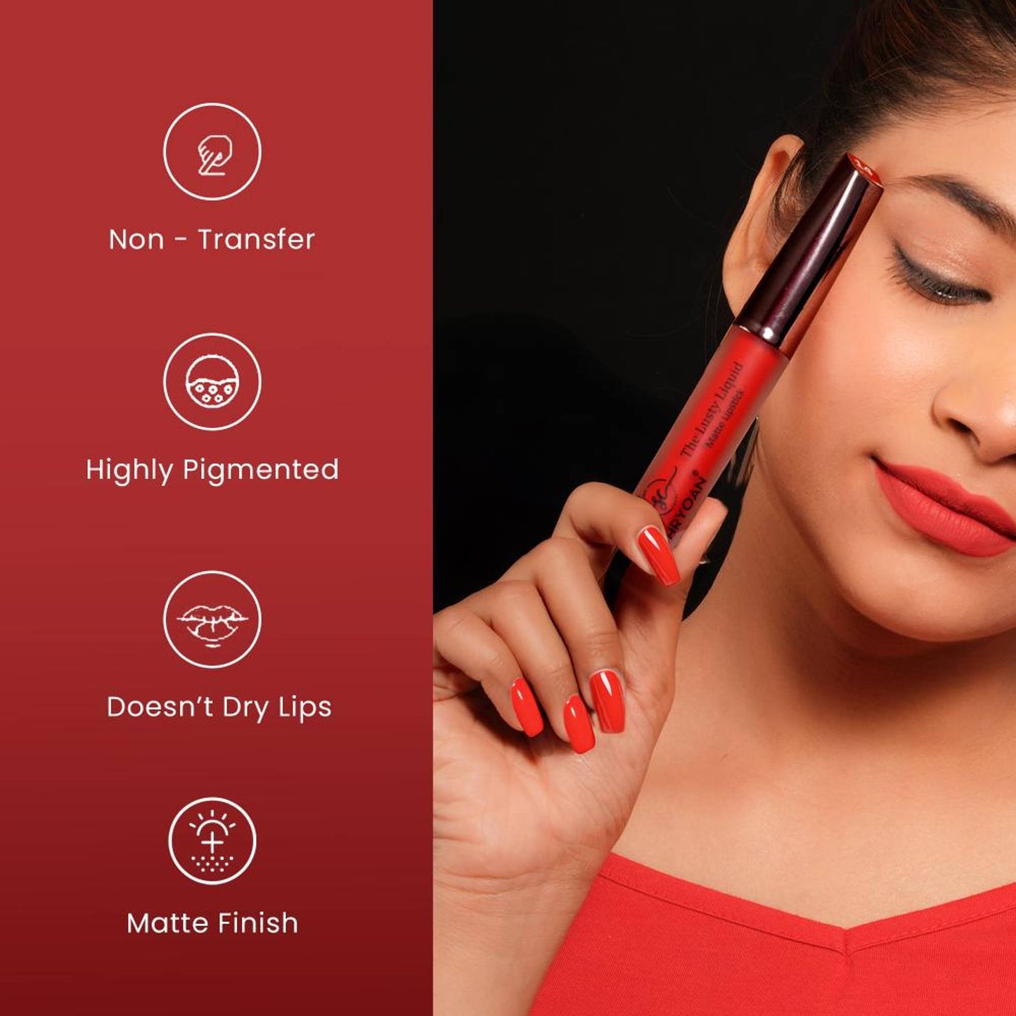 Shryoan The Lusty Liquid Matte Lipstick - Shade 15