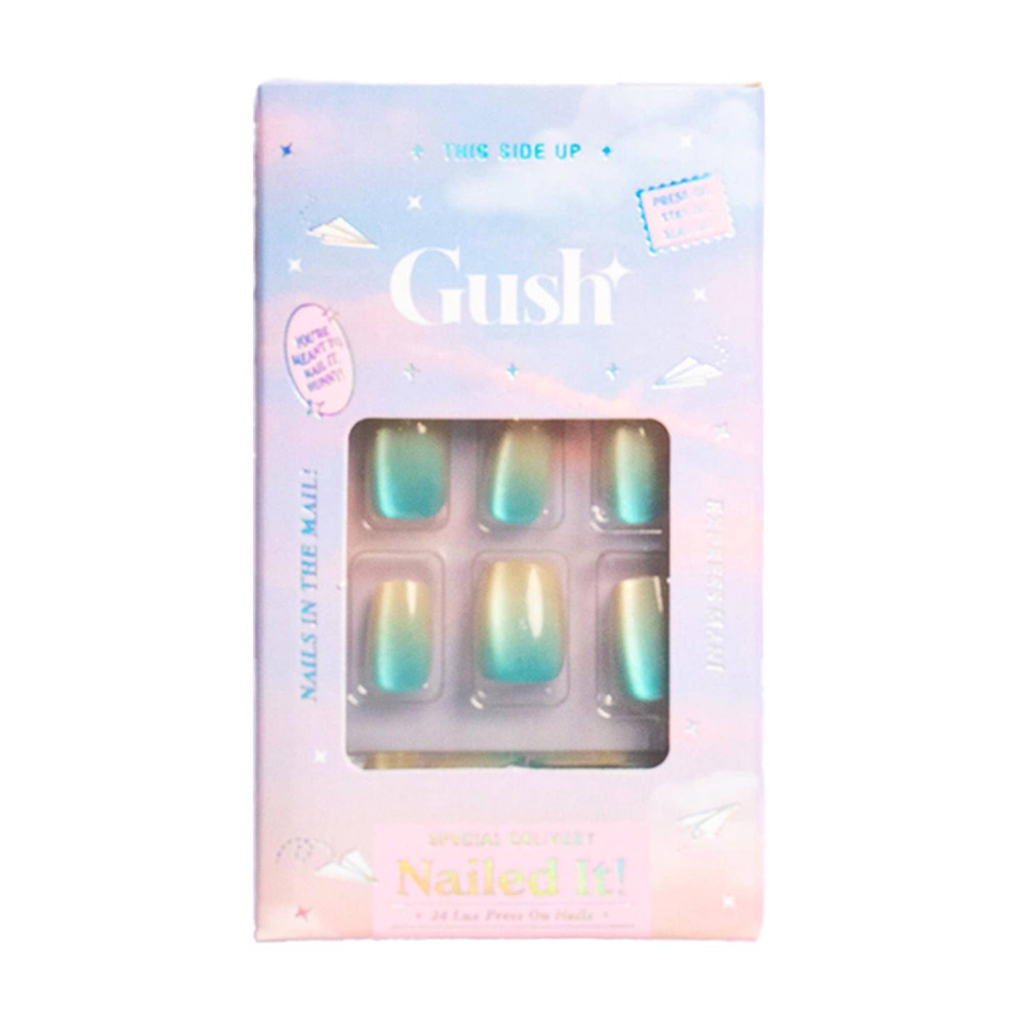 Gush Beauty Nailed It Reusable Luxury Press On Nails With Application Kit - Ocene cat eye