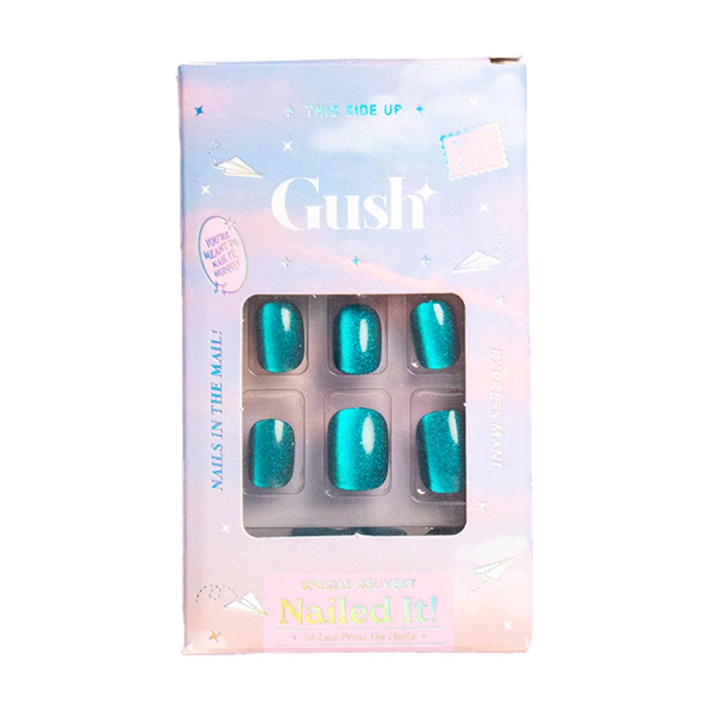 Gush Beauty Nailed It Reusable Luxury Press On Nails With Application Kit - Deep Sea Siren