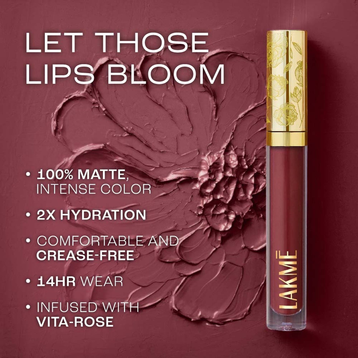 Lakme Rouge Bloom Matte Lip Liquid - Delicate Daisy 302