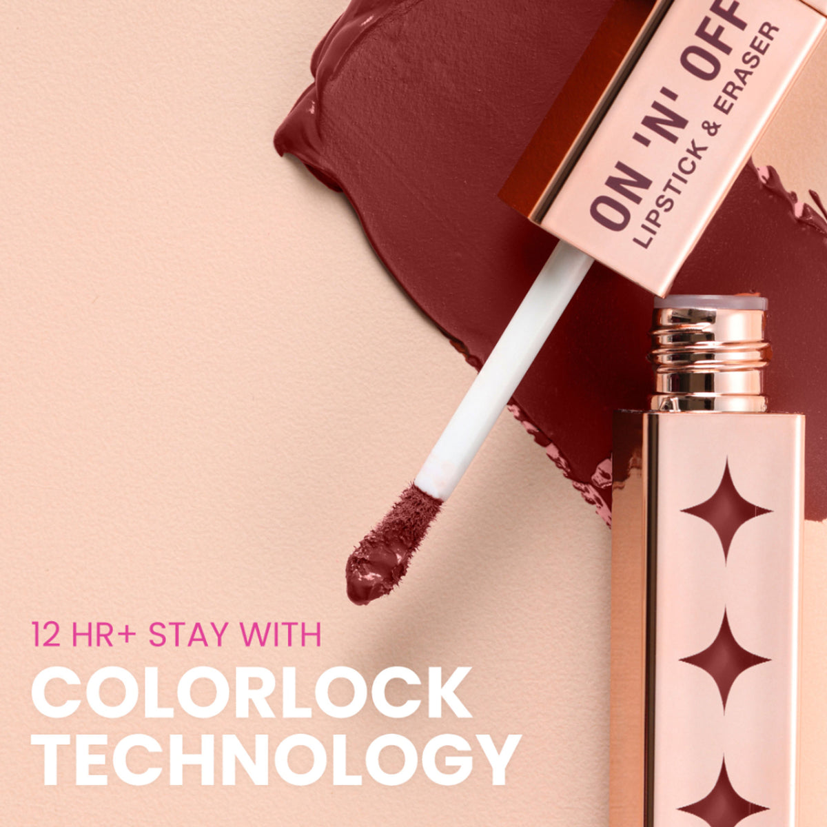 Typsy Beauty ON 'n' OFF Lipstick And Eraser - Rose All Day 01