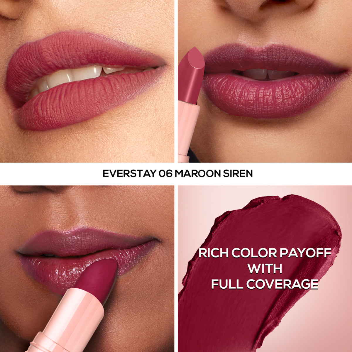 Renee Cosmetics Everstay Transfer - Proof Matte Lipstick - Maroon Siren