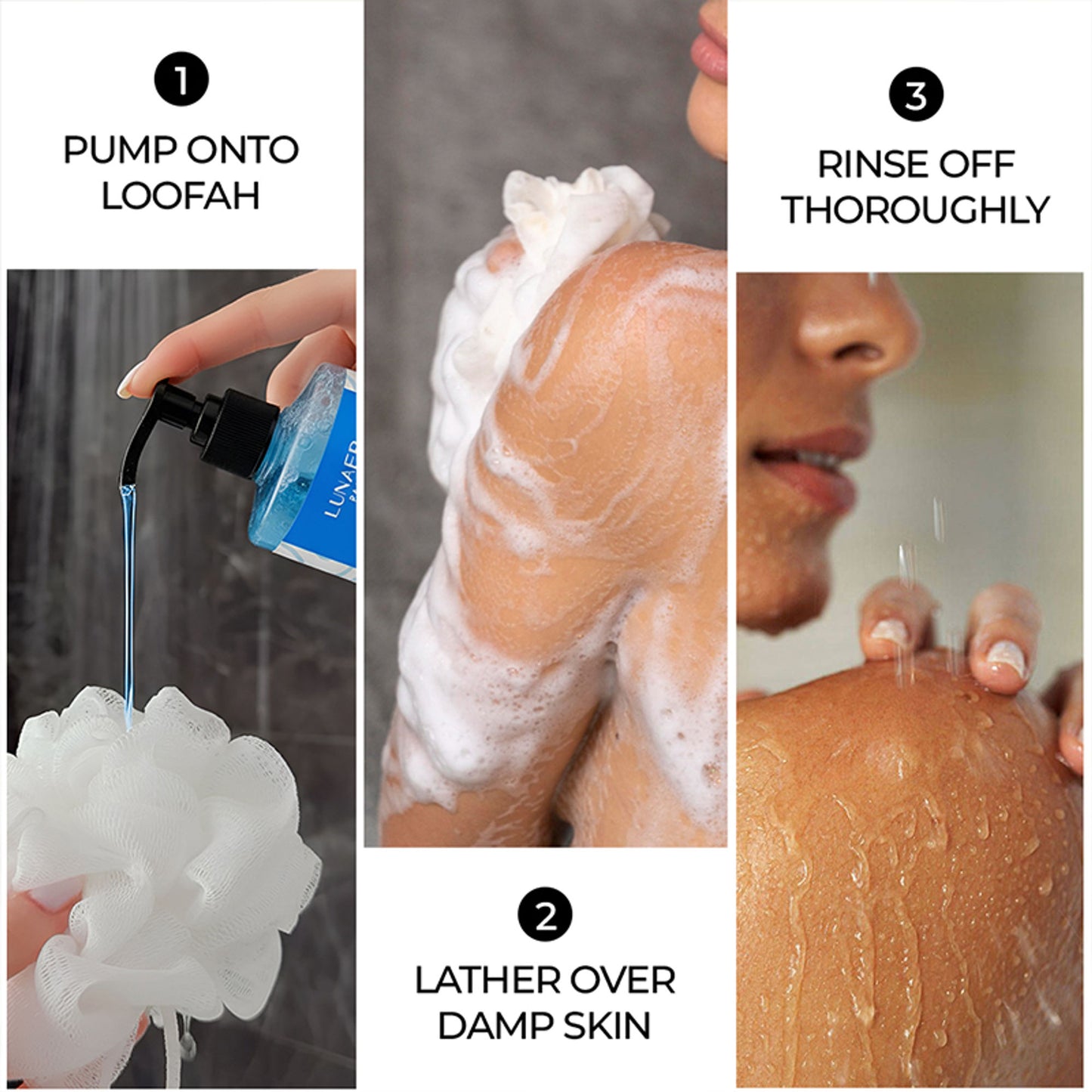 LUNAER Oud Refreshing Foaming & Exfoliating Shower Gel