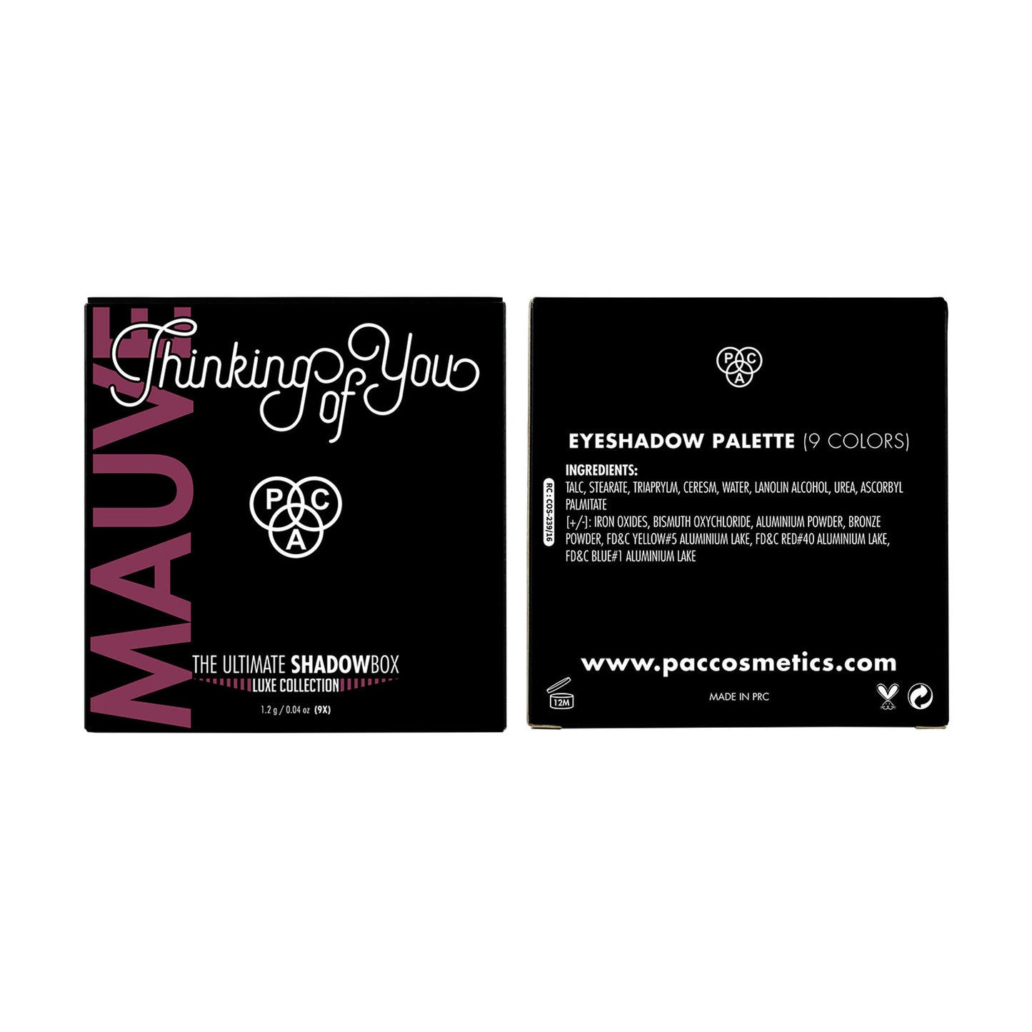 PAC Luxe Shadowbox X9 Thinking Of You (Mauve) - Buttery Formula Longwearing Rich Pigment & Payoff