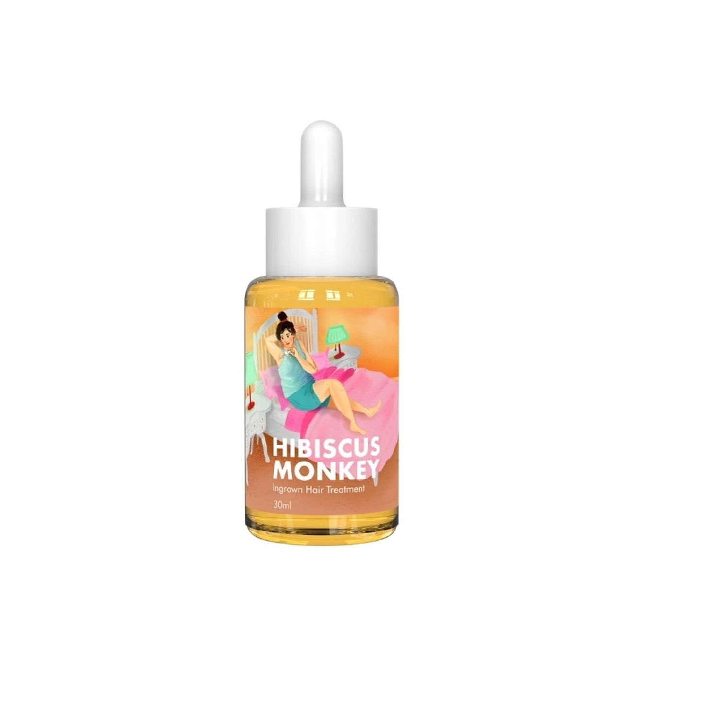 Hibiscus Monkey Ingrown Hair Treatment For Shaving and Waxing Bumps and Ingrown Hair, Dermat-tested