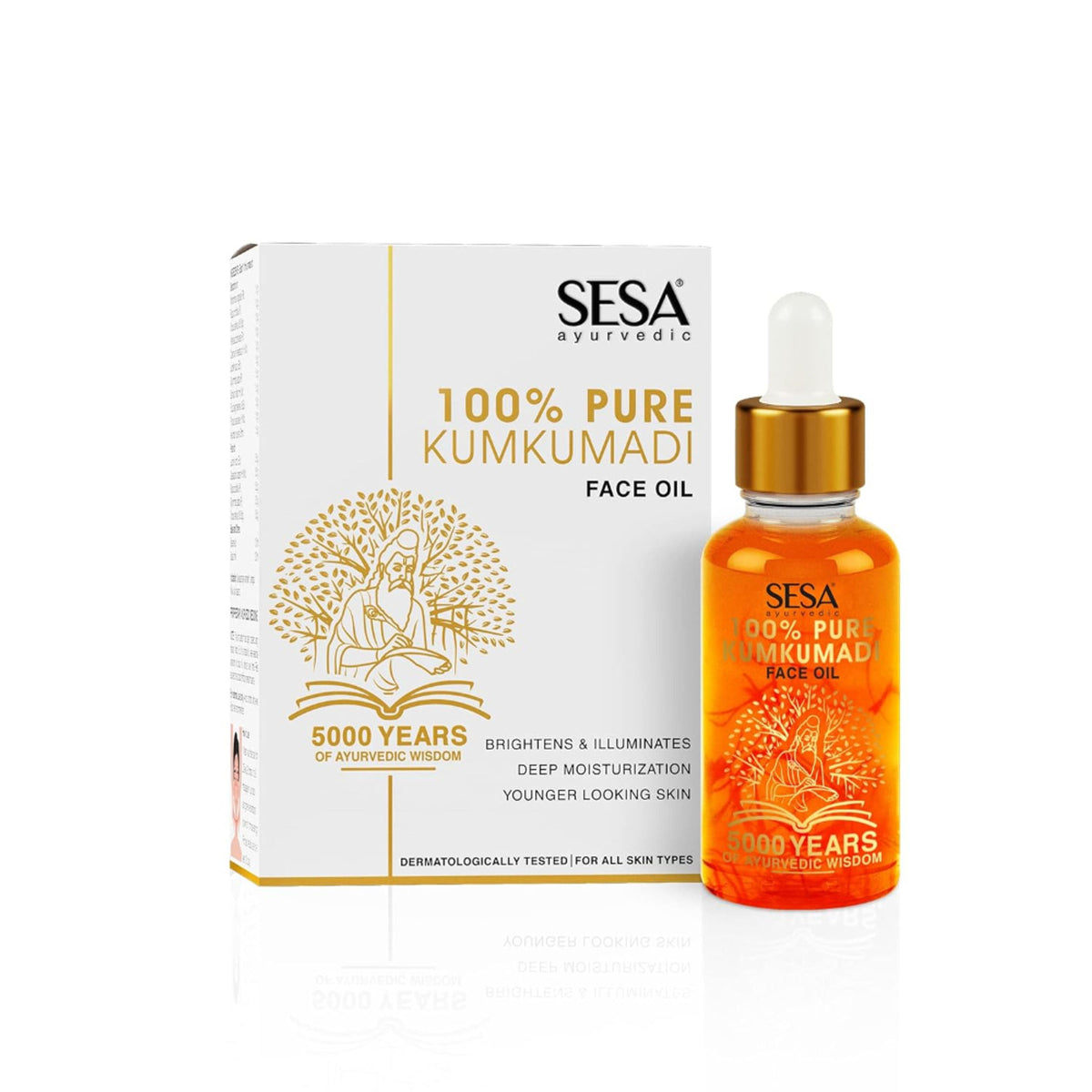 SESA Kumkumadi Face Oil 30 ml for Radiant& Glowing Skin 100% Pure Kumkumadi Tailam