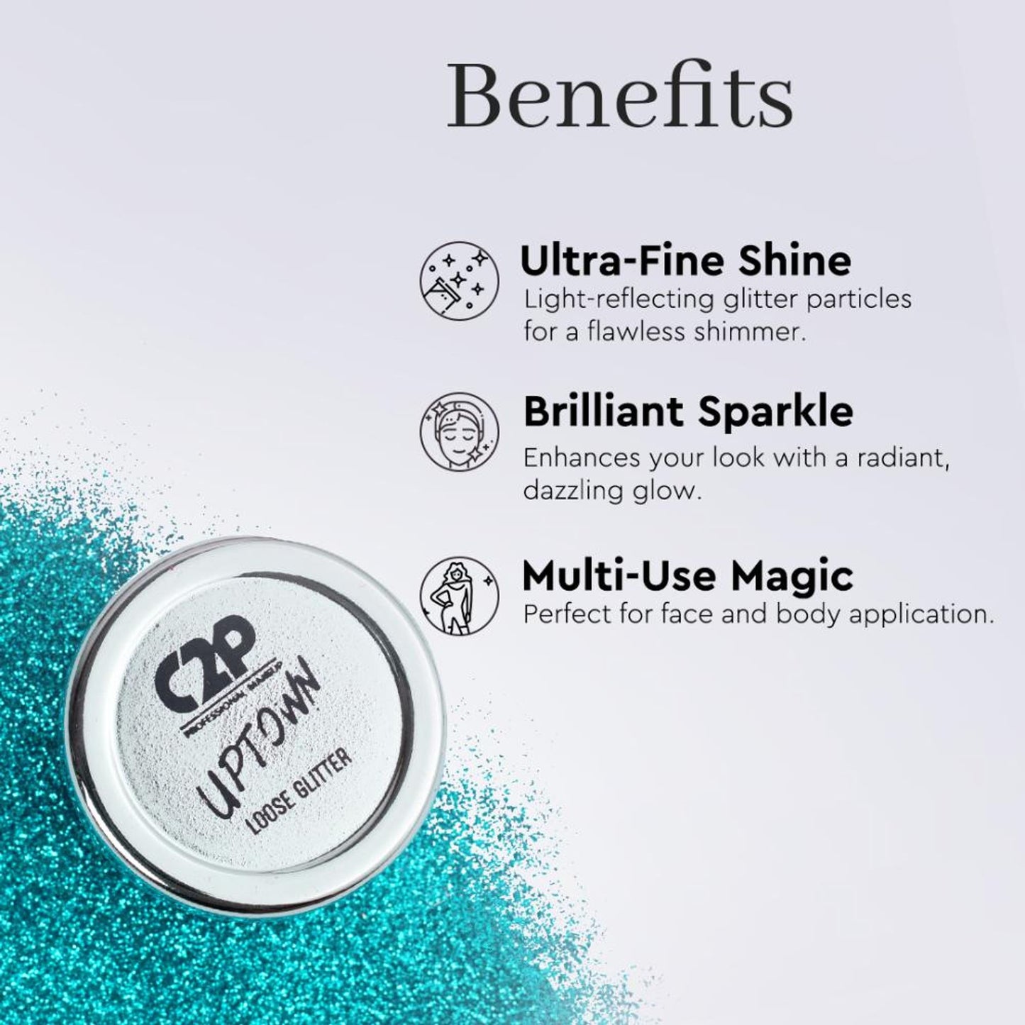 C2P Pro Sparkle Duo Glitter And Glue Kit - Fantasy Blue