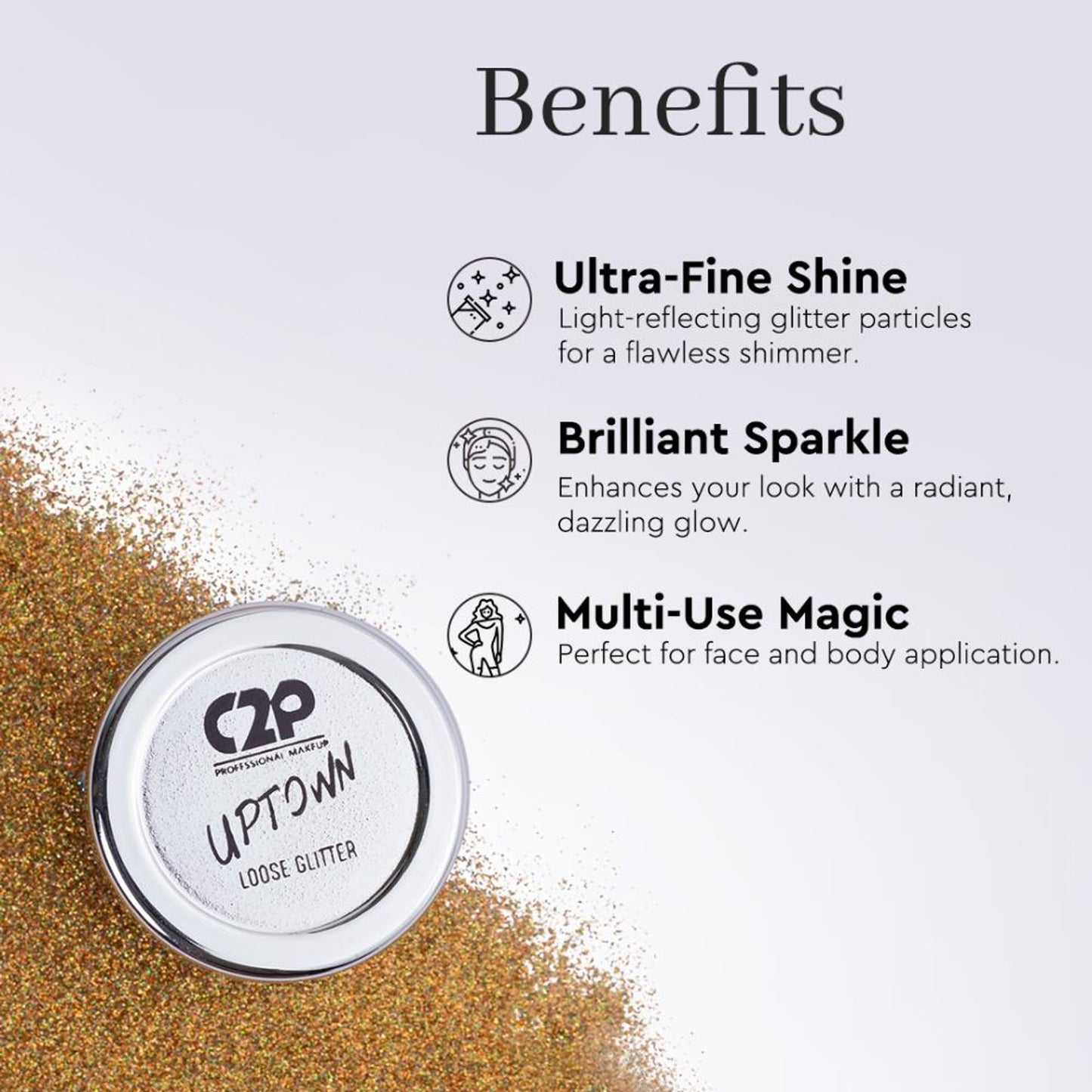 C2P Pro Sparkle Duo Glitter And Glue Kit - Rocking Rainbow