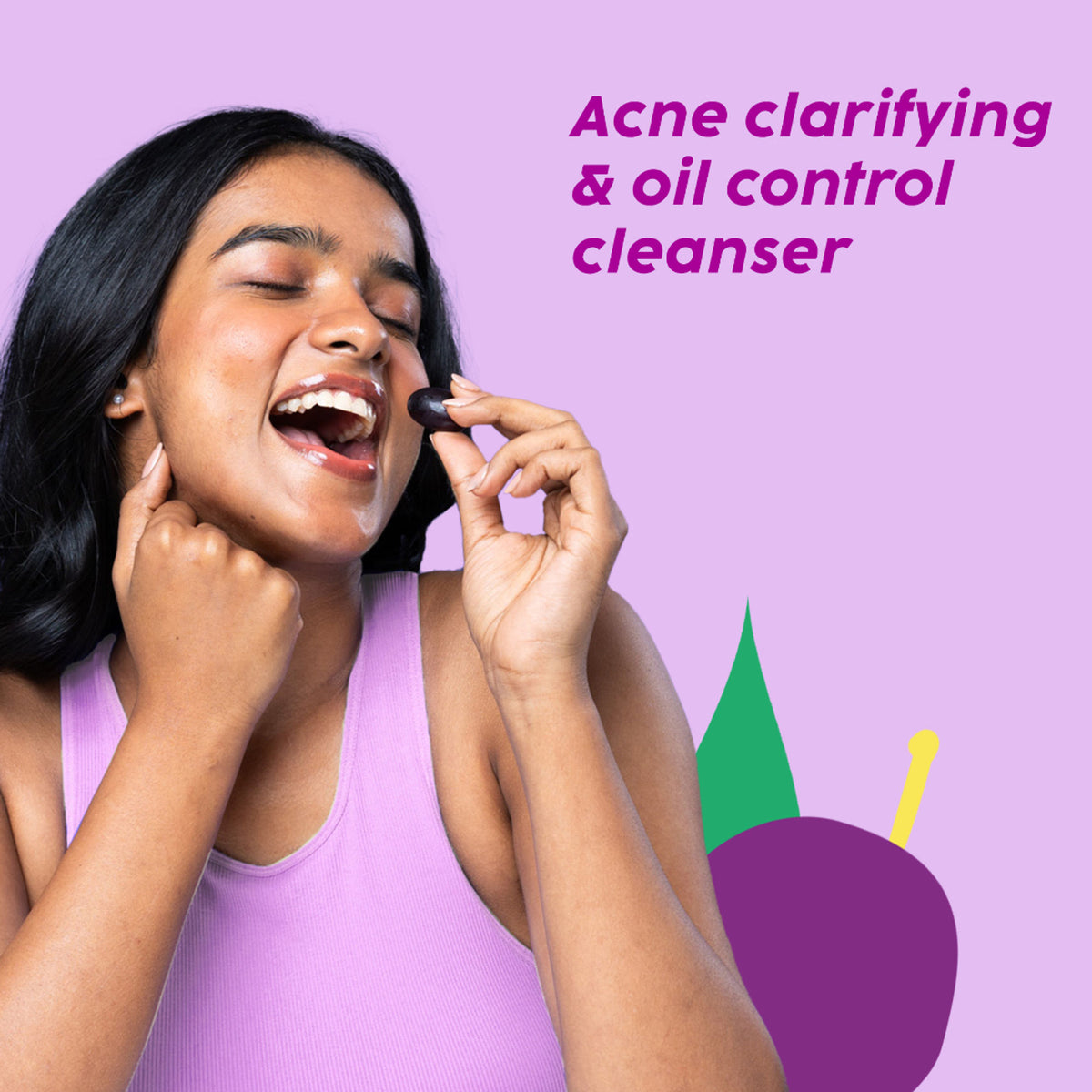 Plix Jamun Active Acne Cleanser with Salicylic Acid Helps Reduce Acne for Daily Use