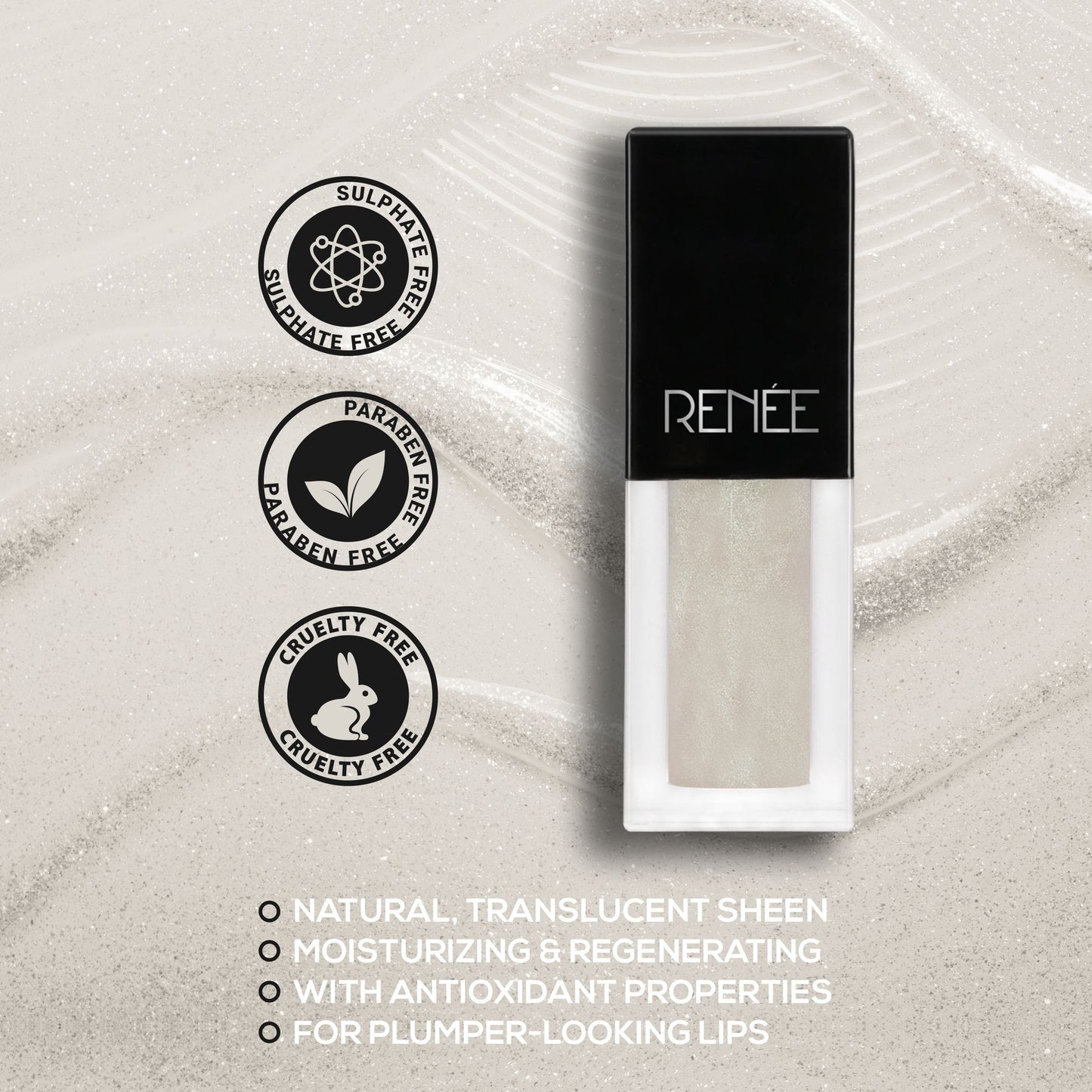 Renee Cosmetics See Me Shine Lip Gloss - Lady In Crystal