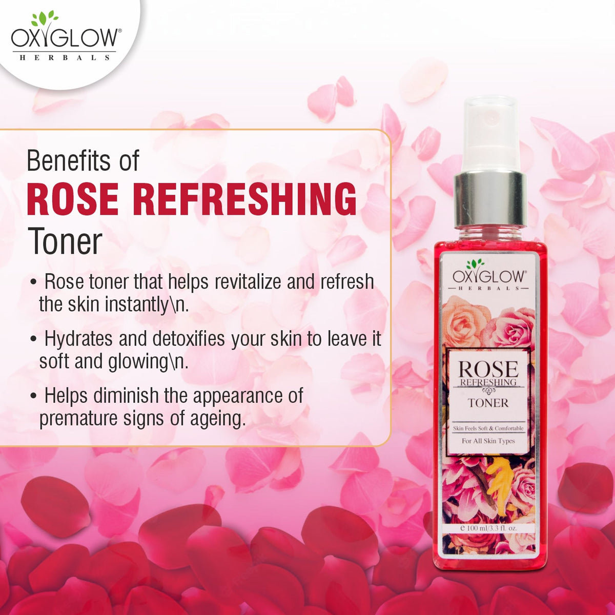 Oxyglow Herbals Rose Skin Toner
