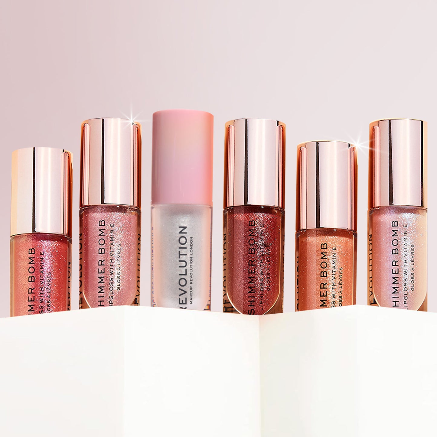 Makeup Revolution Shimmer Bomb Lipgloss-Infused With Vitamin E For Extra Nourishment - Beam Pearl