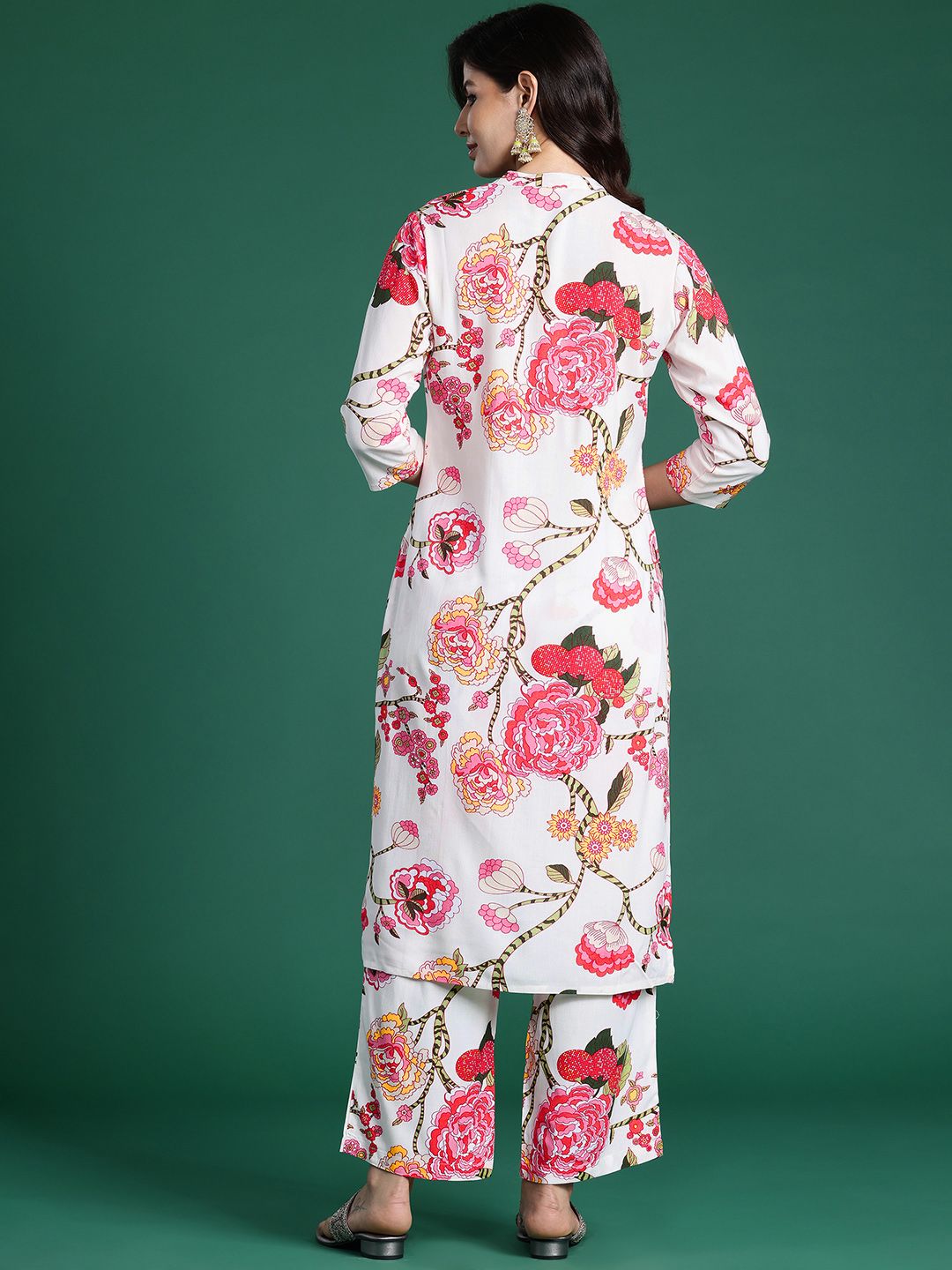 Dhiyona IE Floral Printed Kurta with Palazzos