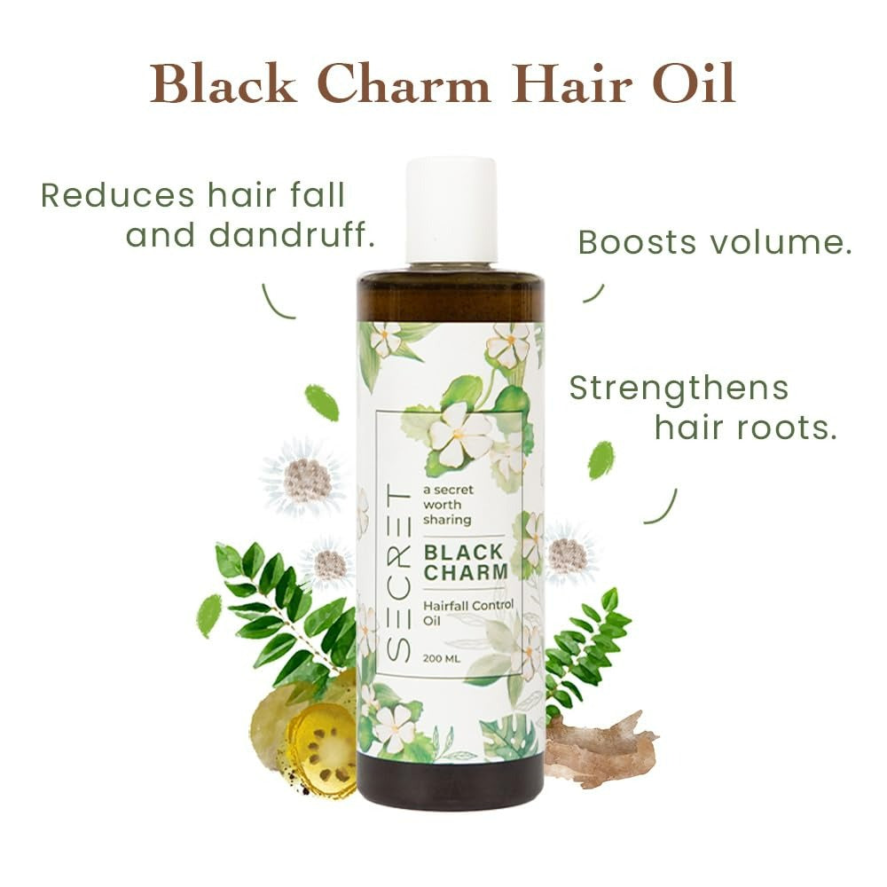 The Secret Hair Care Black Charm Hair Oil - Indyancart