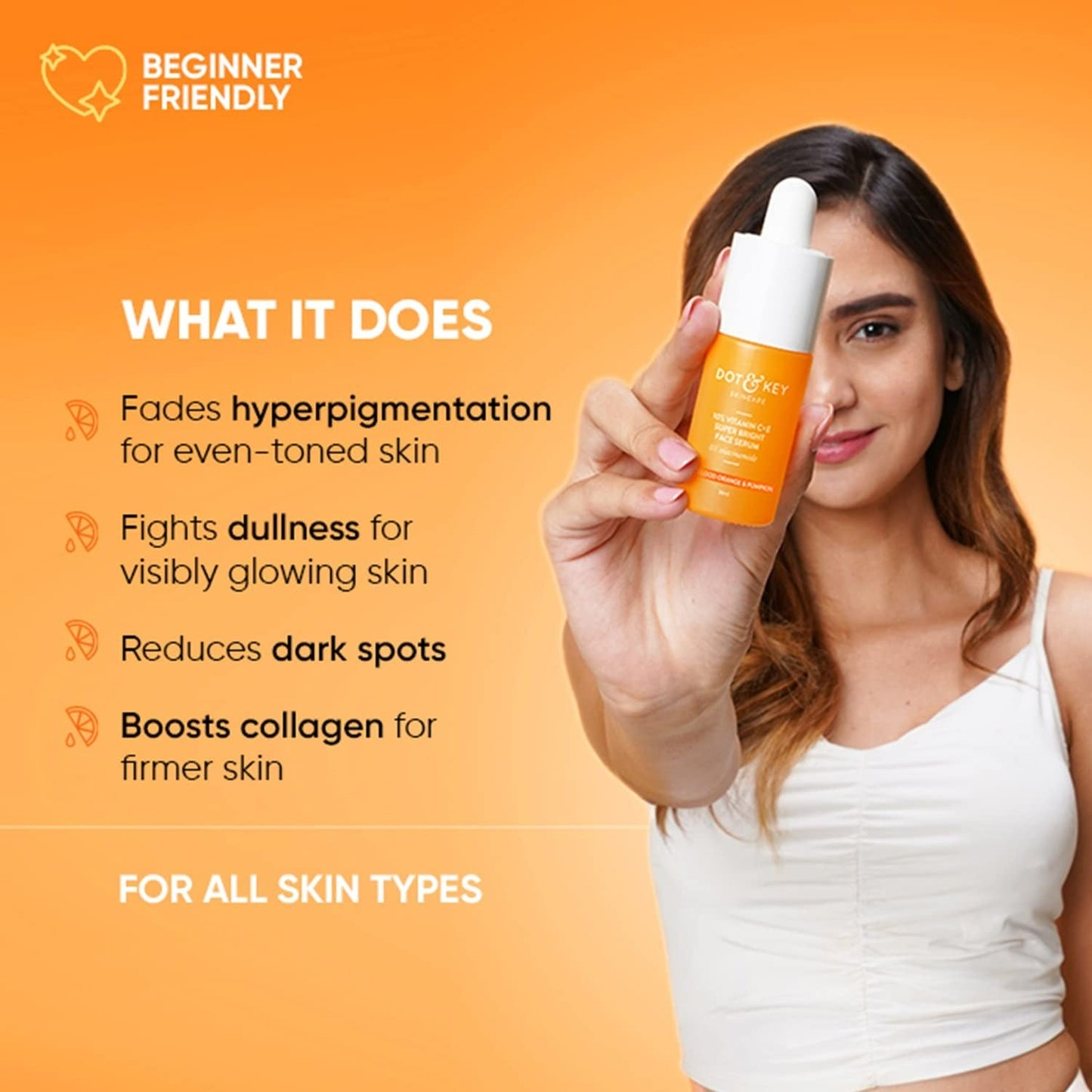 Dot & Key 10% Vitamin C+E Super Bright Face Serum With 5% Niacinamide, Glows Skin - Indyancart