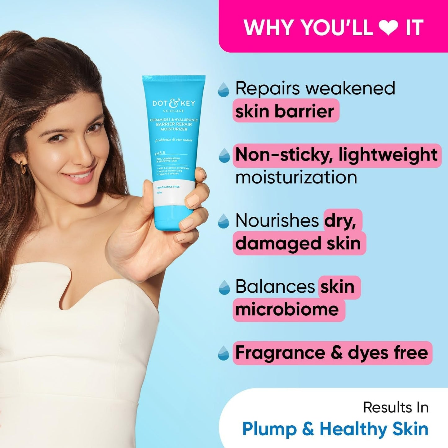 Dot & Key Ceramides & Hyaluronic Skin Barrier Repair + Face Cream - Indyancart