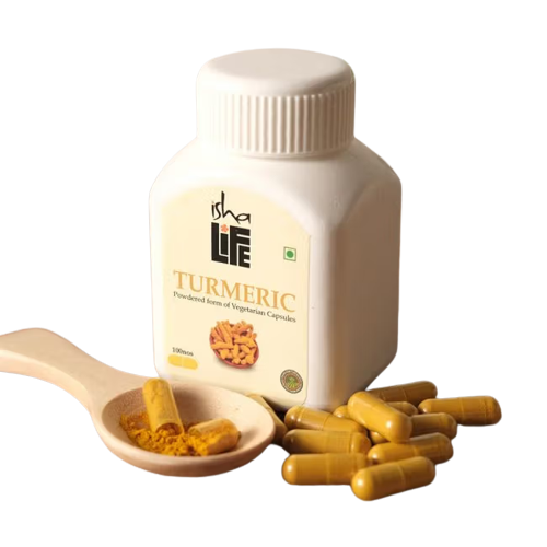 Isha Life Turmeric Powdered Form Of Vegetarian Capsules - Limited Time Offer
