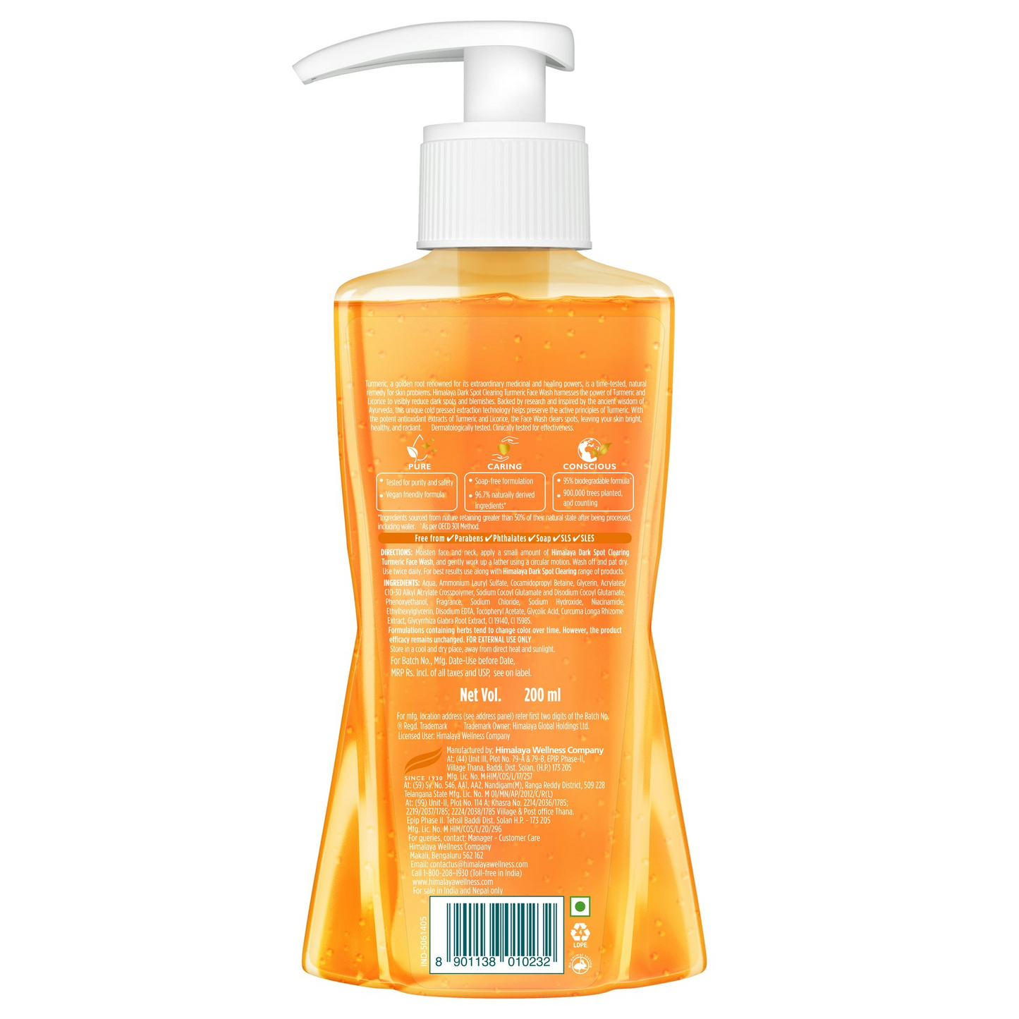 Himalaya Herbals Dark Spot Clearing Turmeric Face Wash - Indyancart
