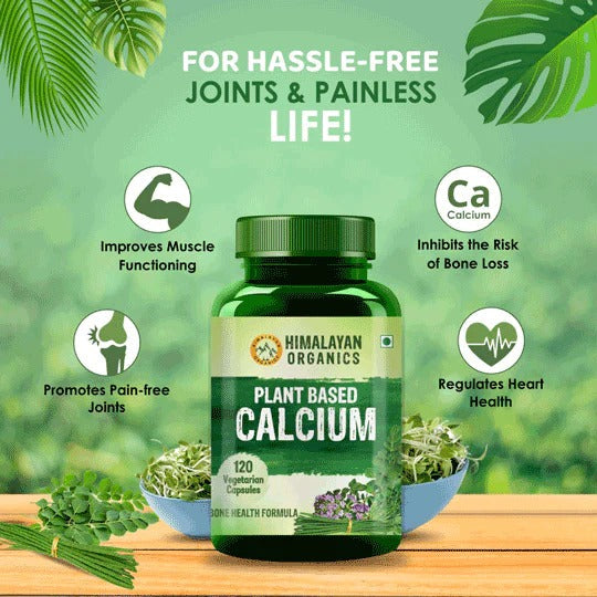 Himalayan Organics Plant Based Calcium Vegetarian Capsules