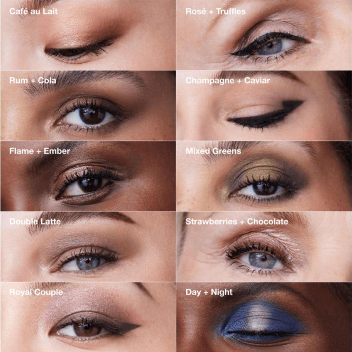 Clinique High Impact Shadow Play eye shadow and definer in Cafe Au Lait with warm brown and beige tones, eye makeup palette.