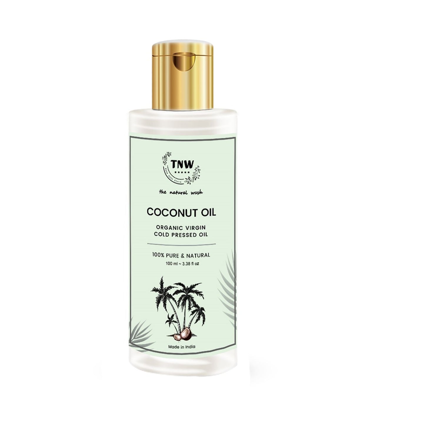 TNW The Natural Wash Cold Pressed Pure Coconut Oil for Healthy Skin, Hair and Baby Body Massage Oil