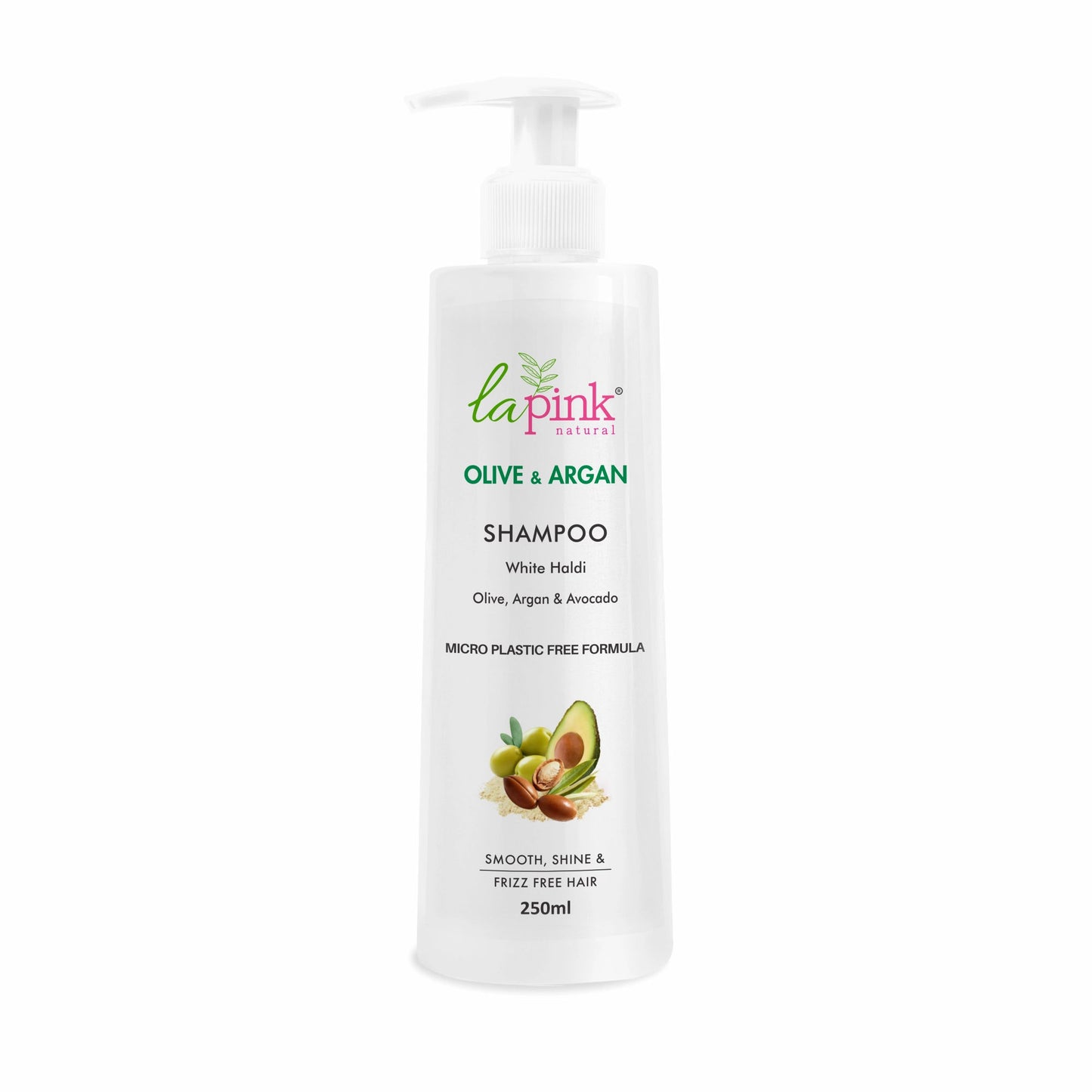 La Pink Olive Argan Shampoo For Dry Frizzy Hair Hydrating Nourishing Strengthens Restore Shine