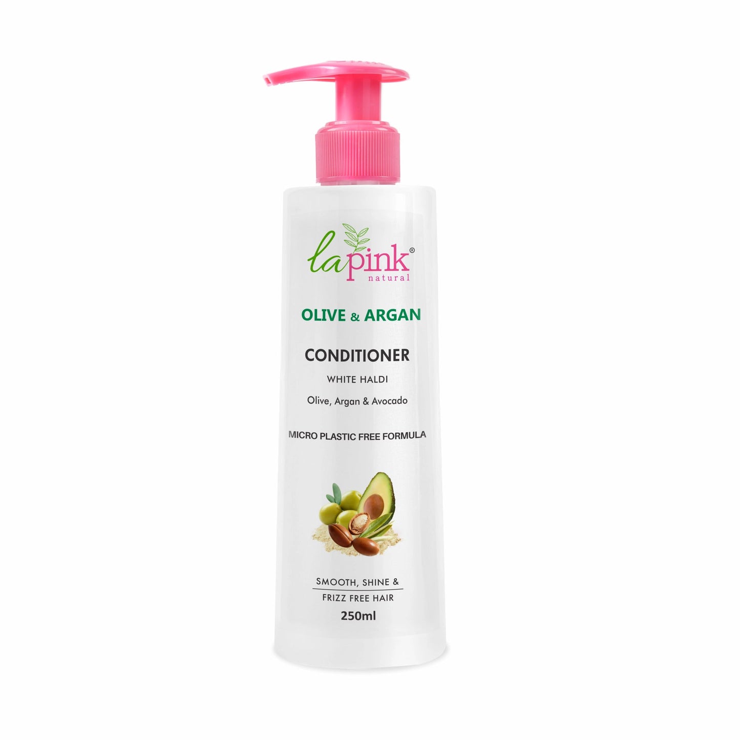 La Pink Olive & Argan Smoothing Conditioner With Avocado Damage Repair For Dry & Frizzy Hair