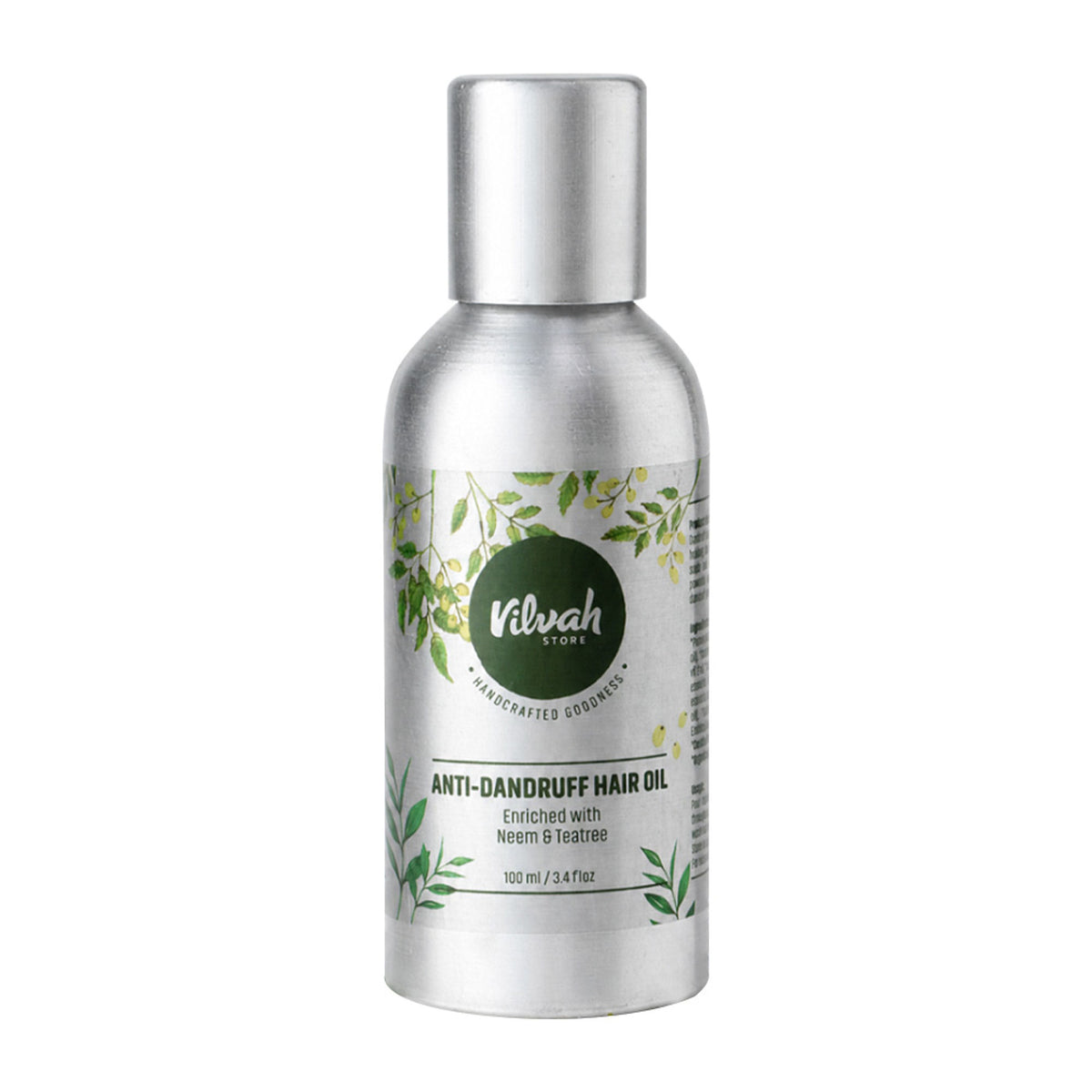 Vilvah Neem & Teatree Anti-Dandruff Hair Oil To Reduce Hair Fall & Soothe Itchy Scalp
