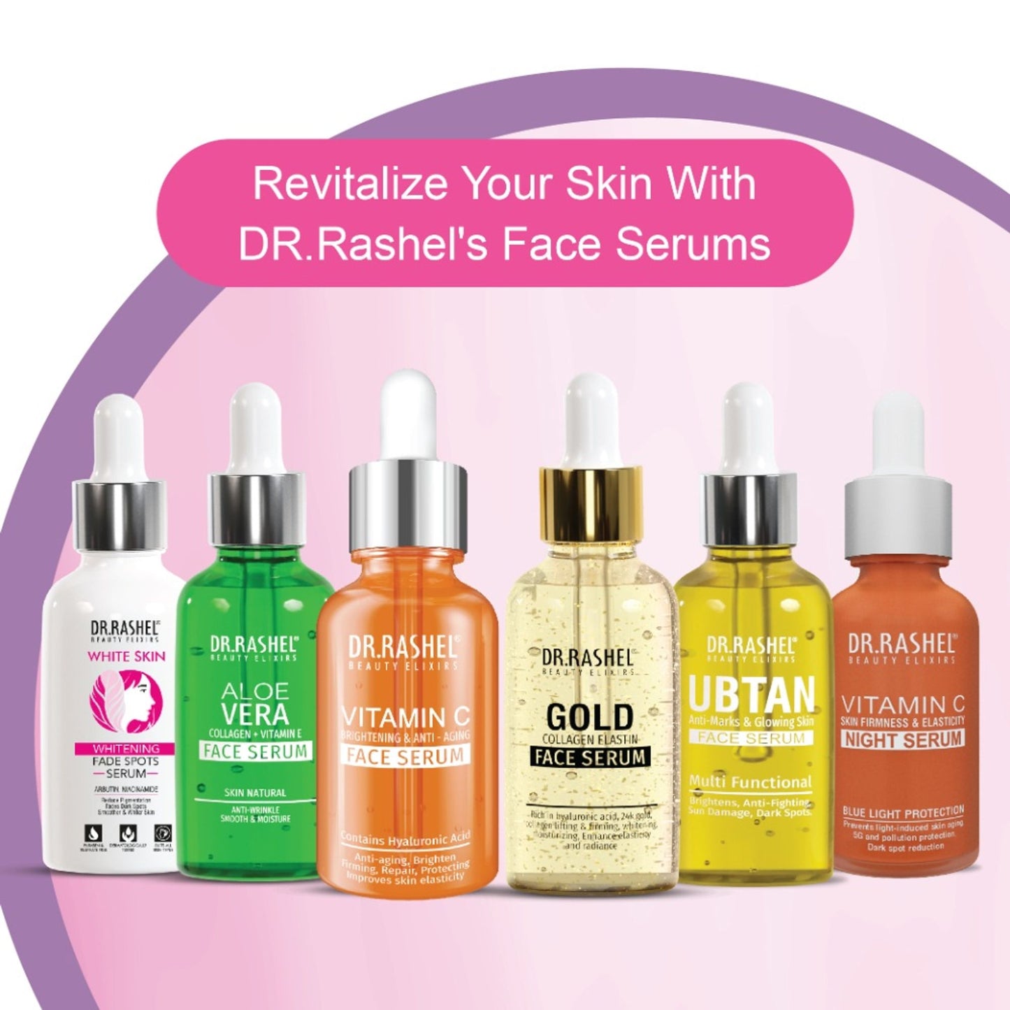 DR. RASHEL White Skin Face Serum Reduces Pigmentation, Dark Spots & Wrinkles