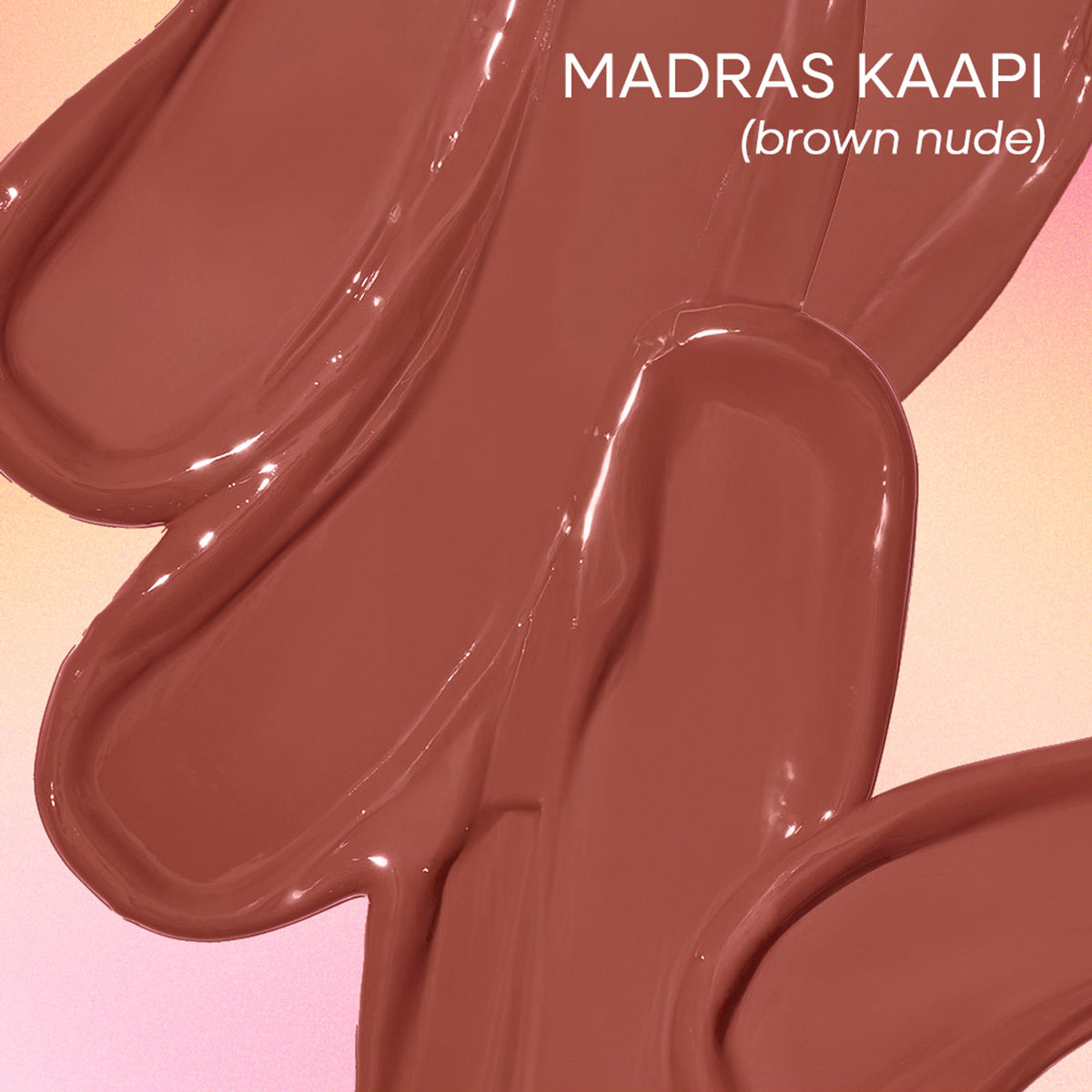 Nykaa Matte To Last transferproof liquid lipstick in Madras Kaapi 05, showing the deep coffee brown shade in a sleek tube.