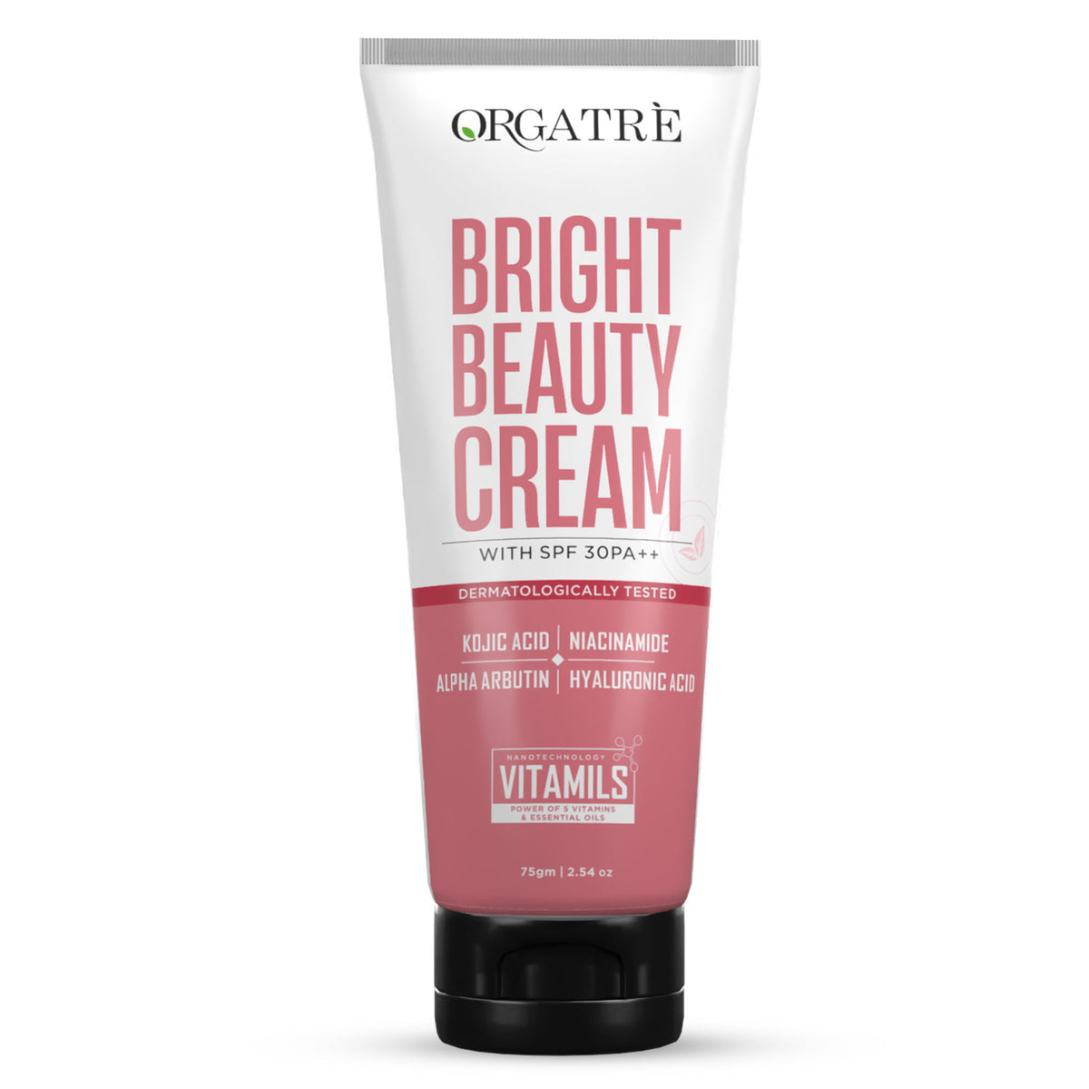 Orgatre Bright Beauty Cream with Kojic Acid, Niacinamide & Hyaluronic Acid- Glowing Skin